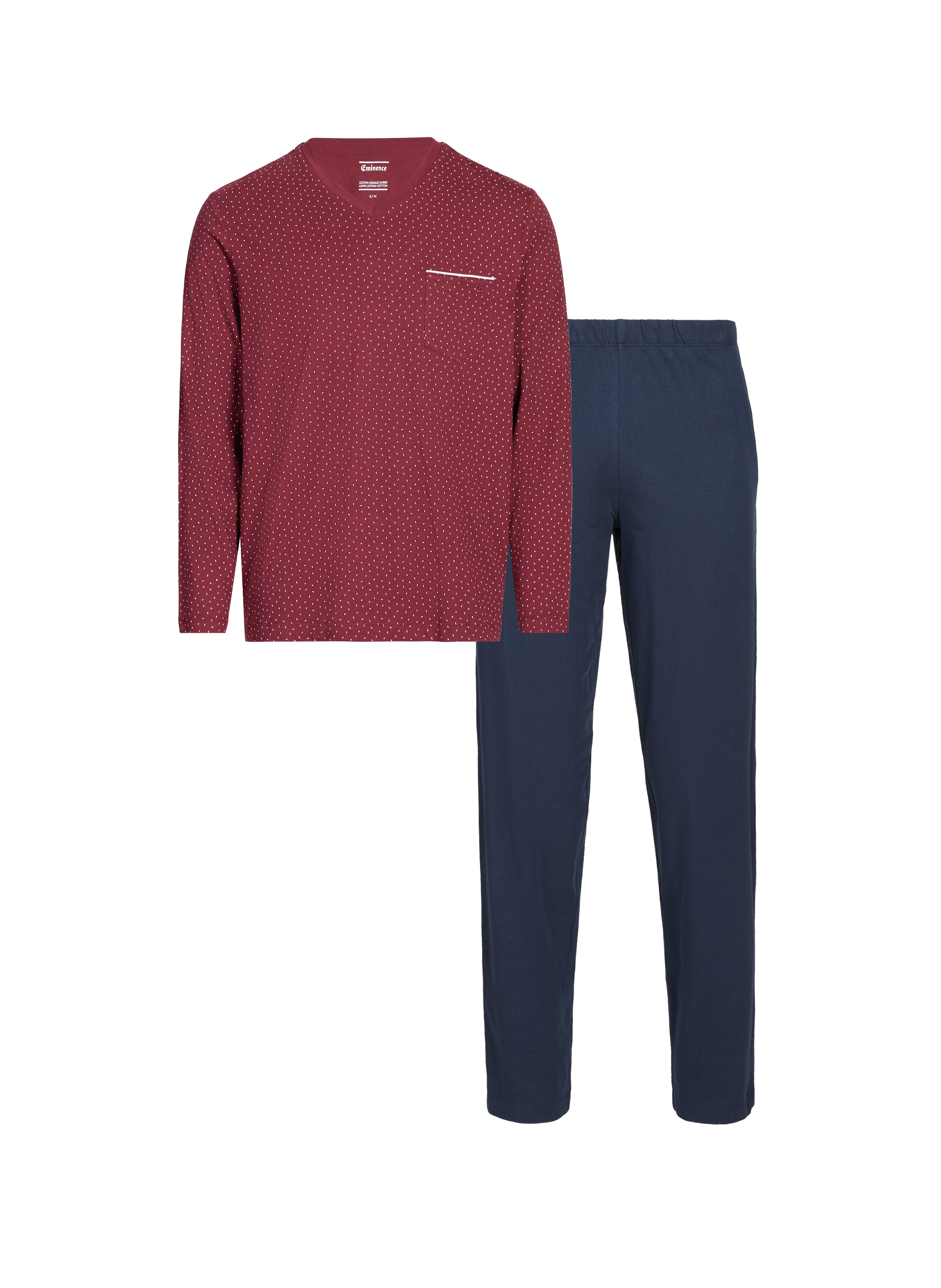 EMINENCE Long cotton pajamas Red