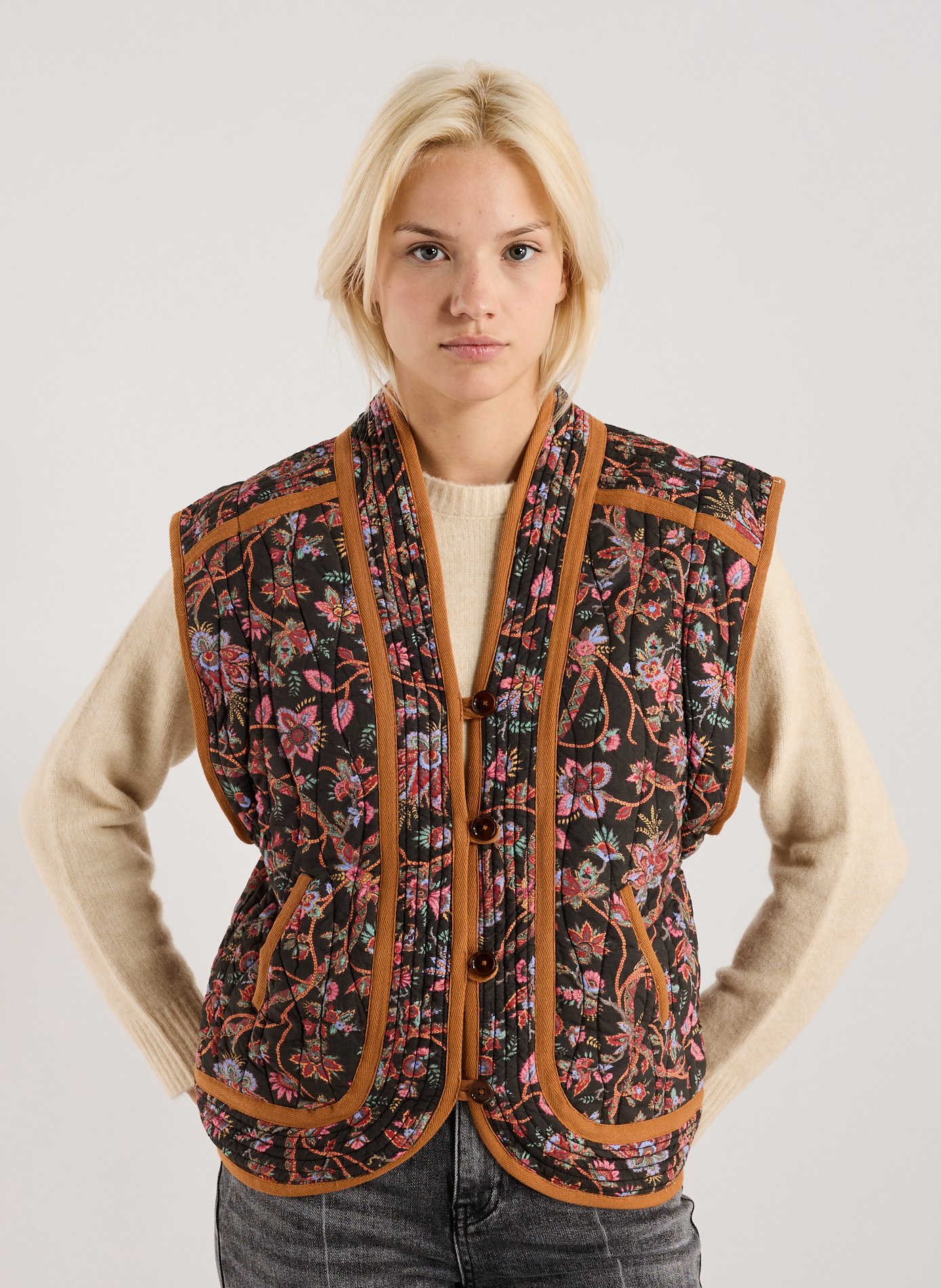 Veste aspect fleuri réversible LOUISE MISHA Multicolore