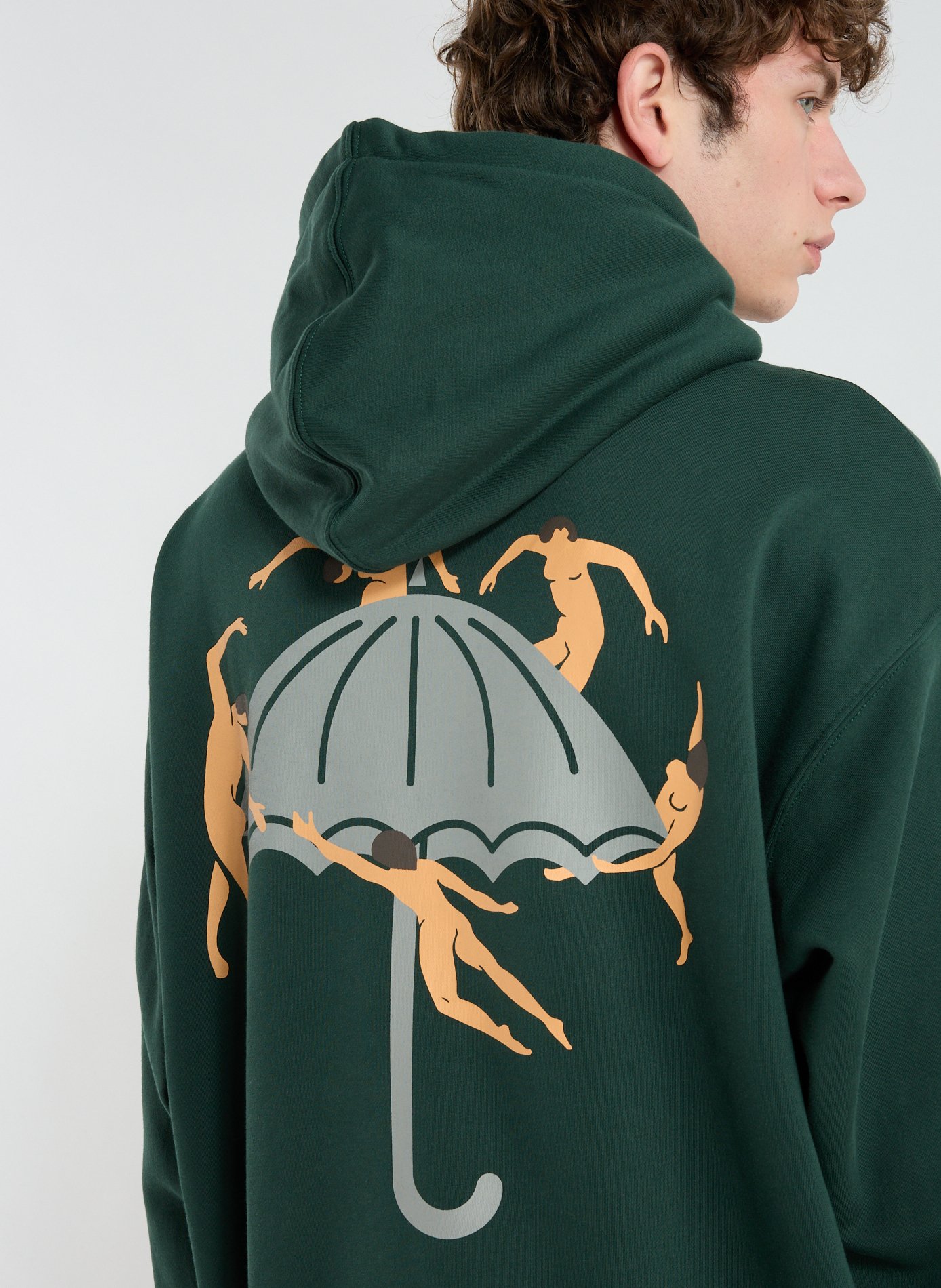 Oversized hooded sweatshirt in mixed cotton HELAS CAPS Black