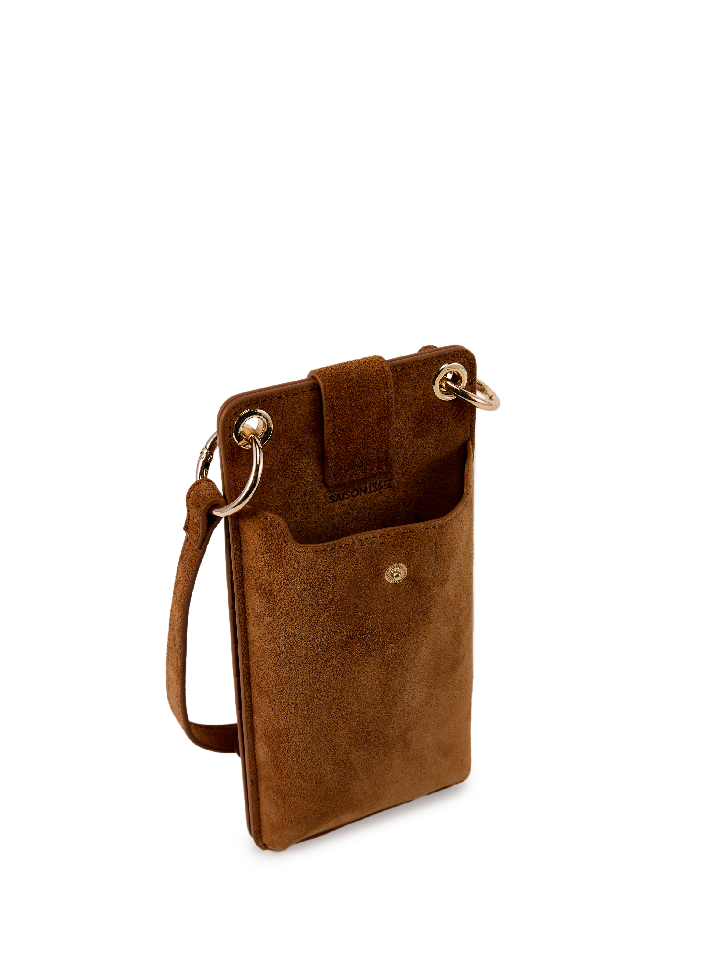 Pochette pour téléphone en cuir SAISON 1865 Marron