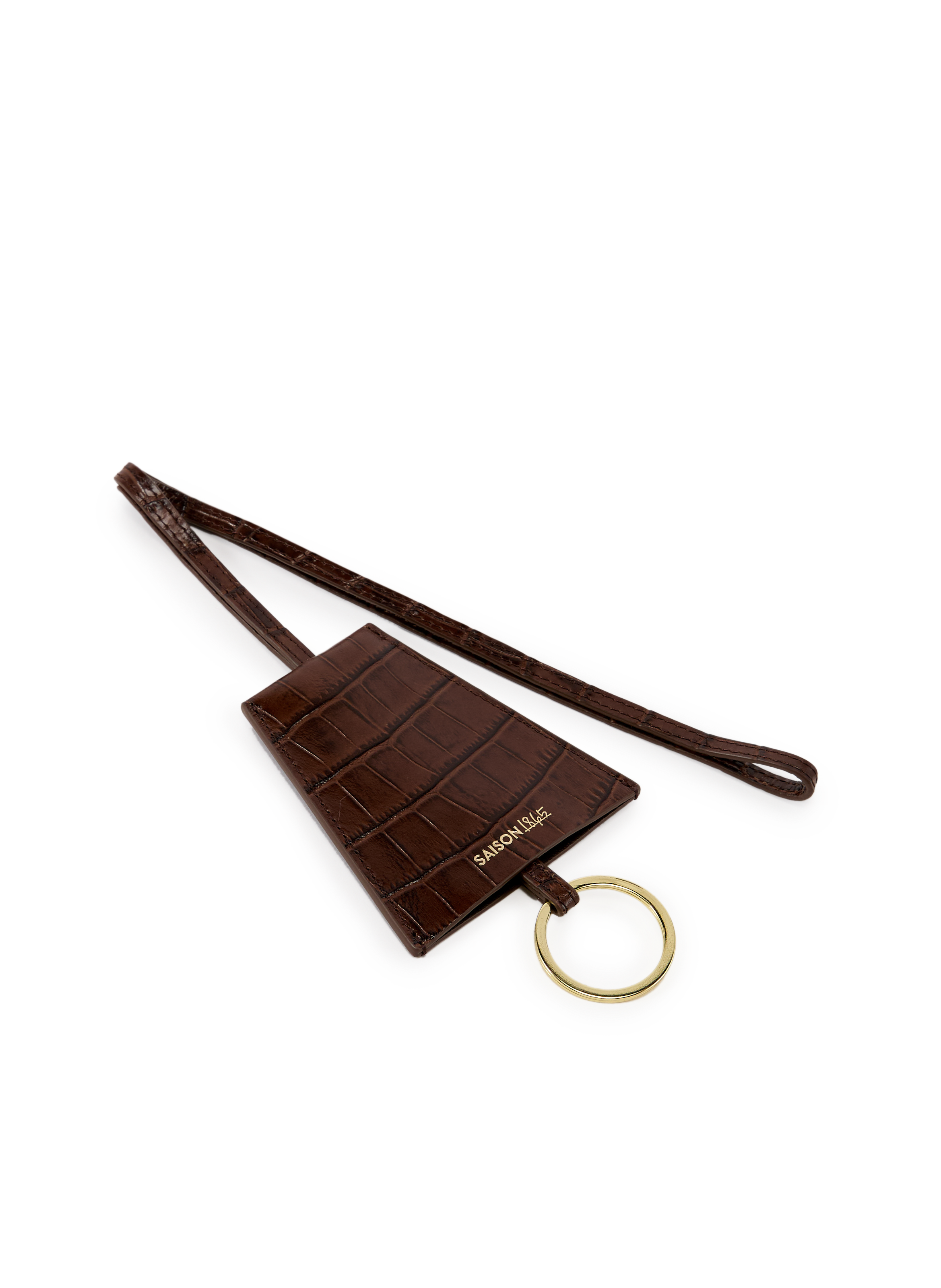 Porte-clé en cuir SAISON 1865 Marron