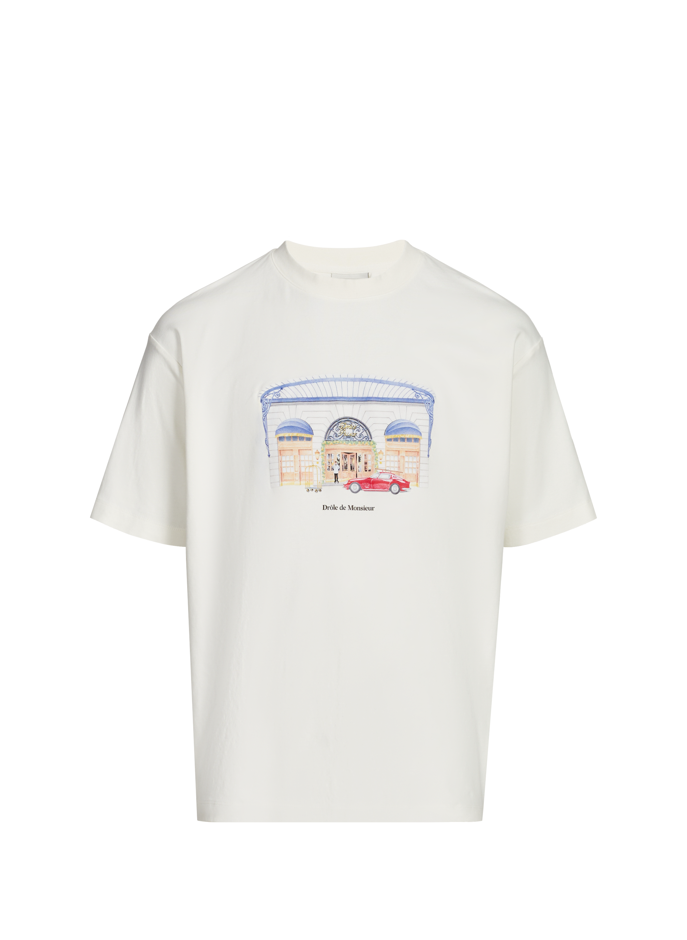 DROLE DE MONSIEUR T-Shirt ample sérigraphié en coton Beige