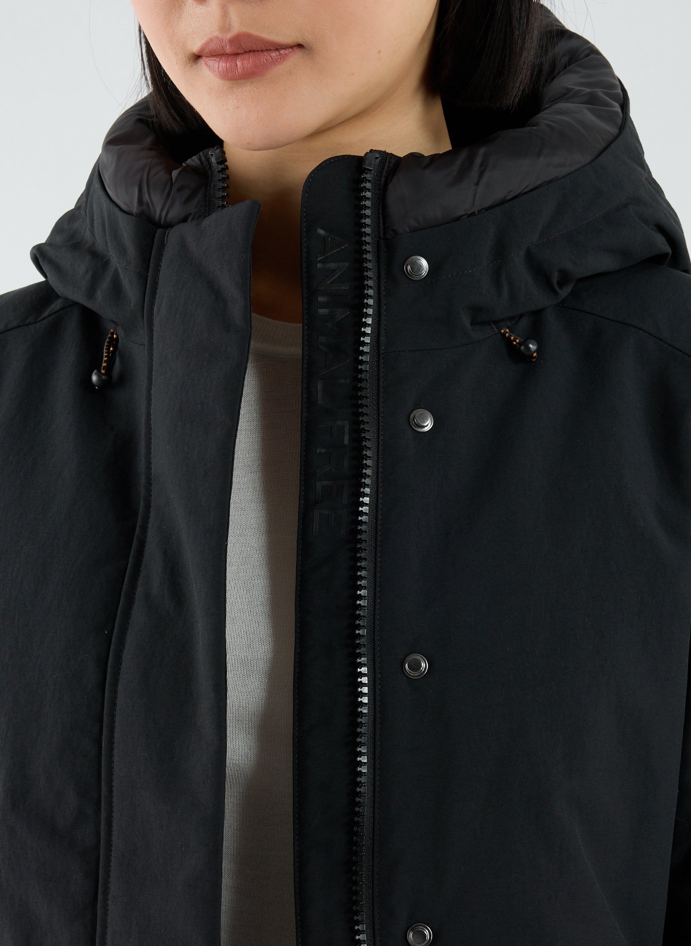 Straight hooded parka SAVE THE DUCK Black