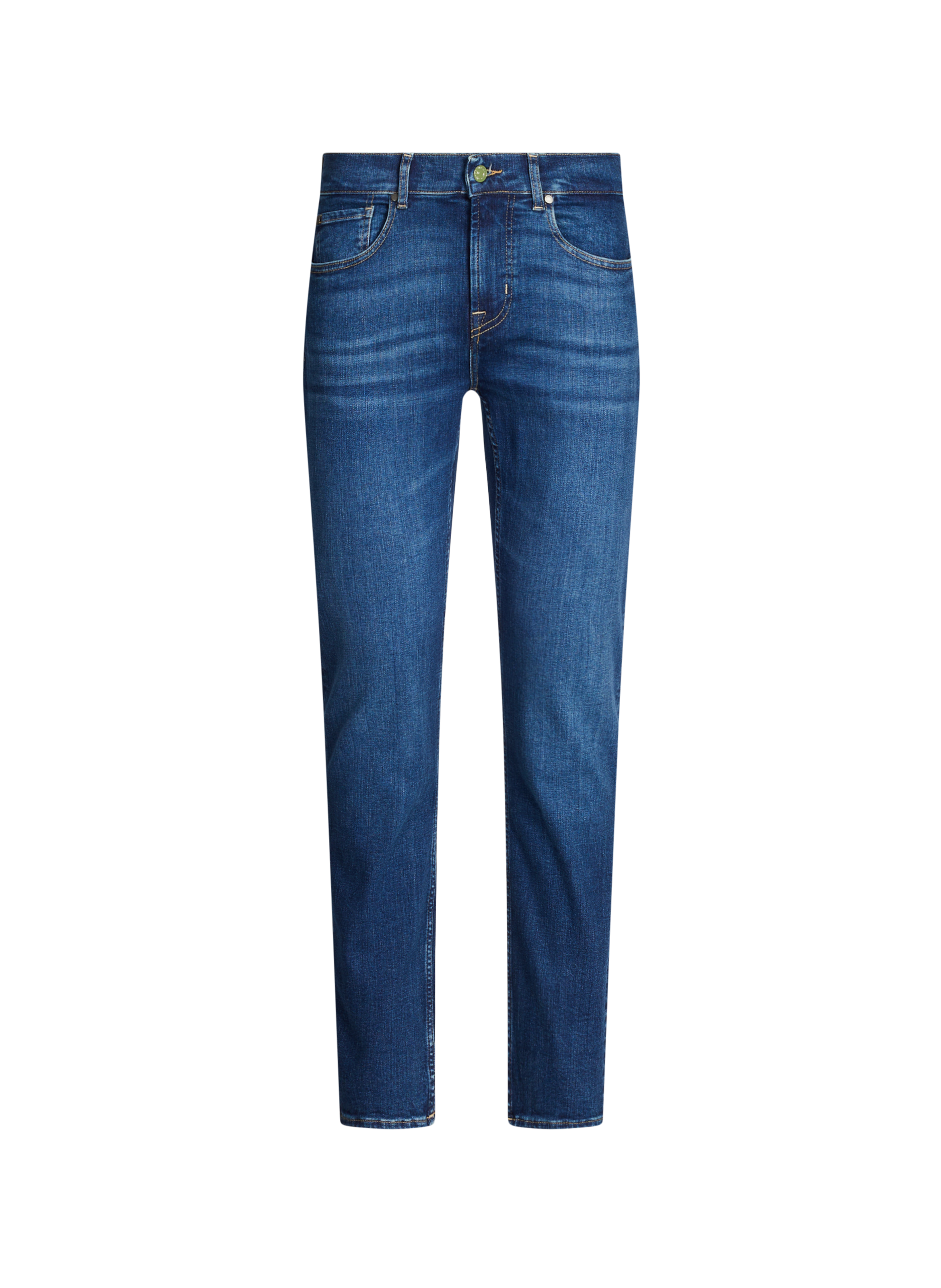 7 FOR ALL MANKIND Jean slim en coton mélangé Bleu