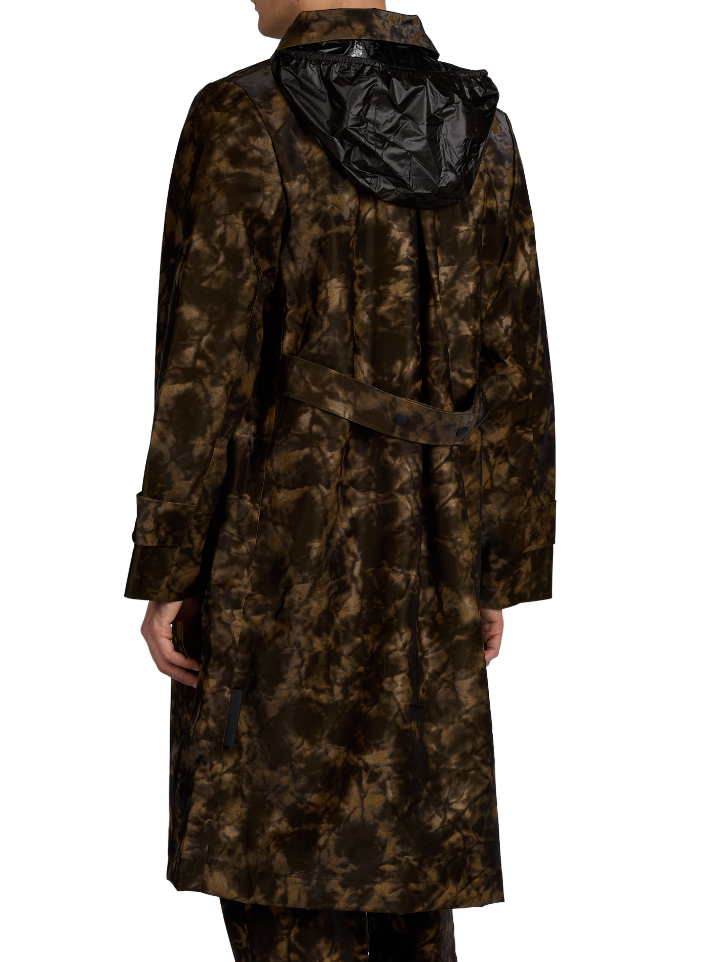 Printed straight raincoat RAINS Brown