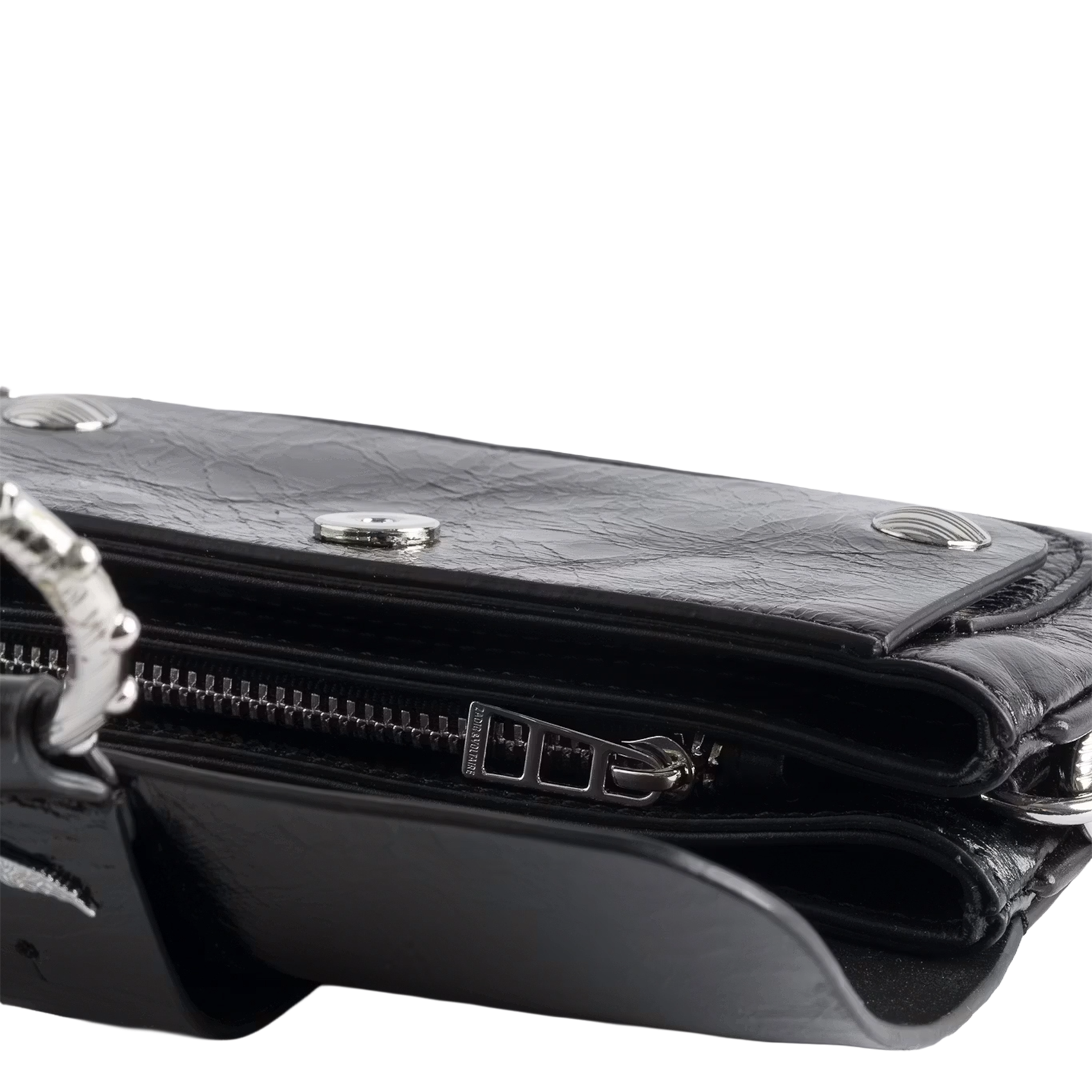 Sac bandoulière en cuir kate wallet ZADIG&VOLTAIRE Noir