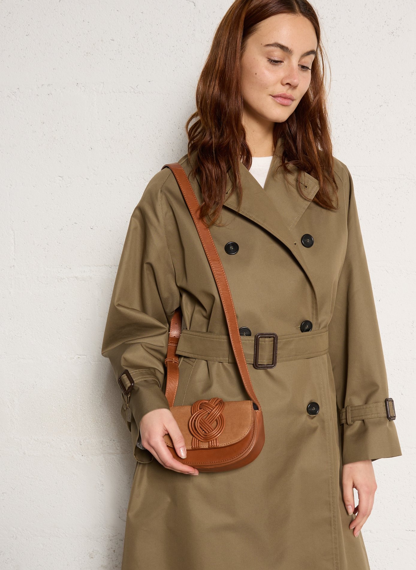 Sac bandoulière en cuir marius mini MAISON 123 Beige