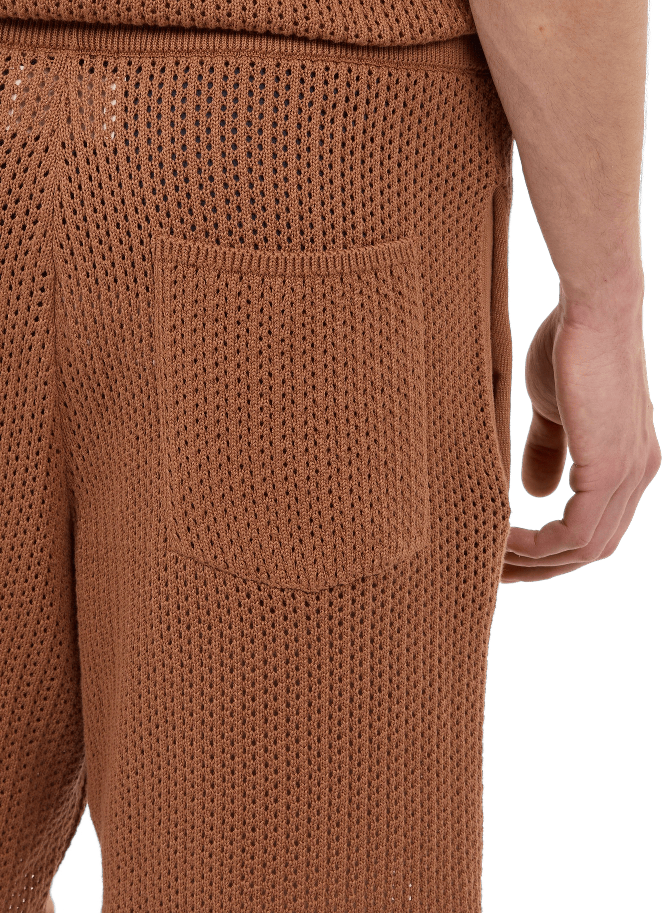 Short Hesch in cotton eyelet fabric SAISON 1865 Brown