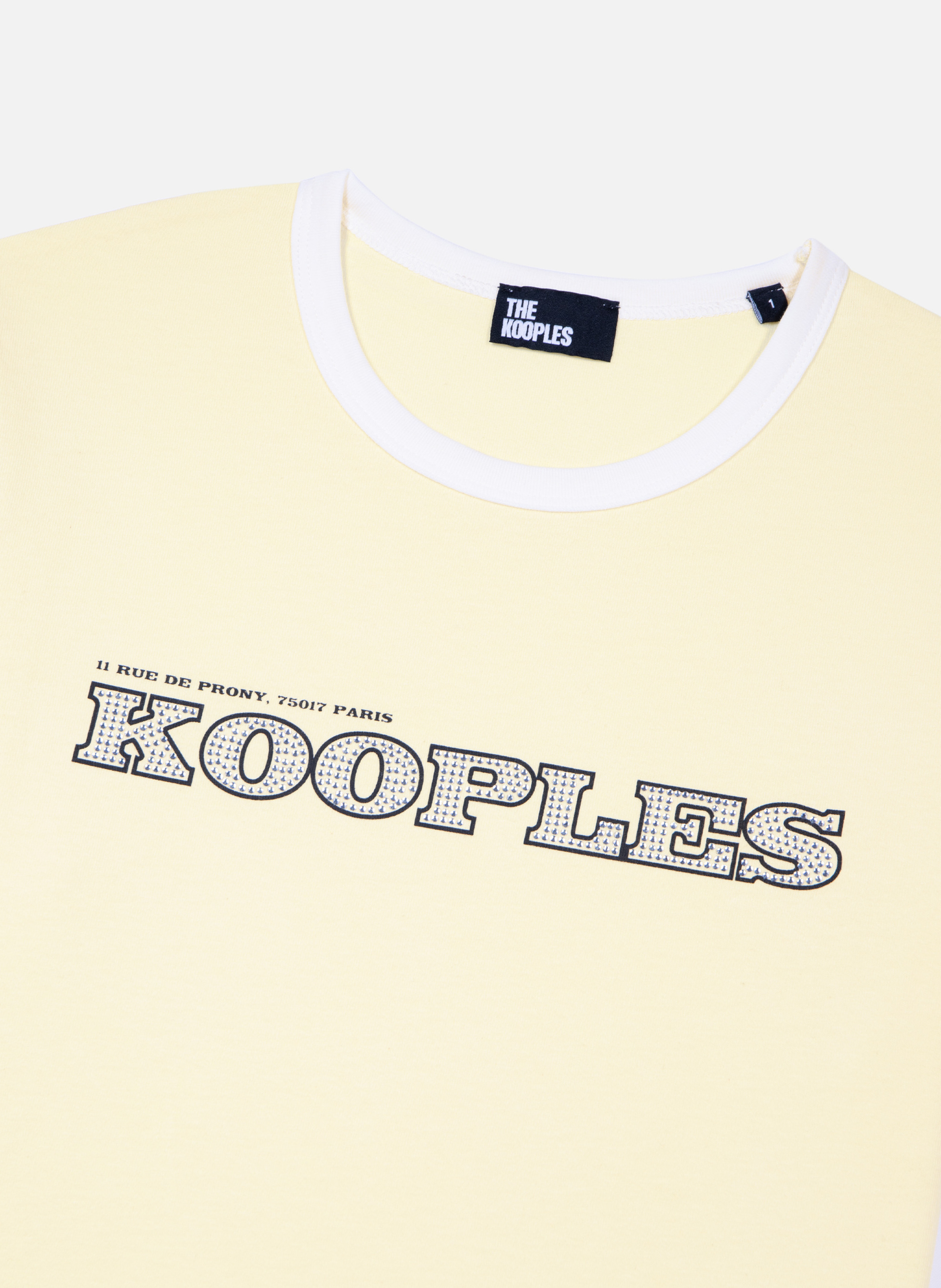 T-shirt avec logo strassé THE KOOPLES Jaune