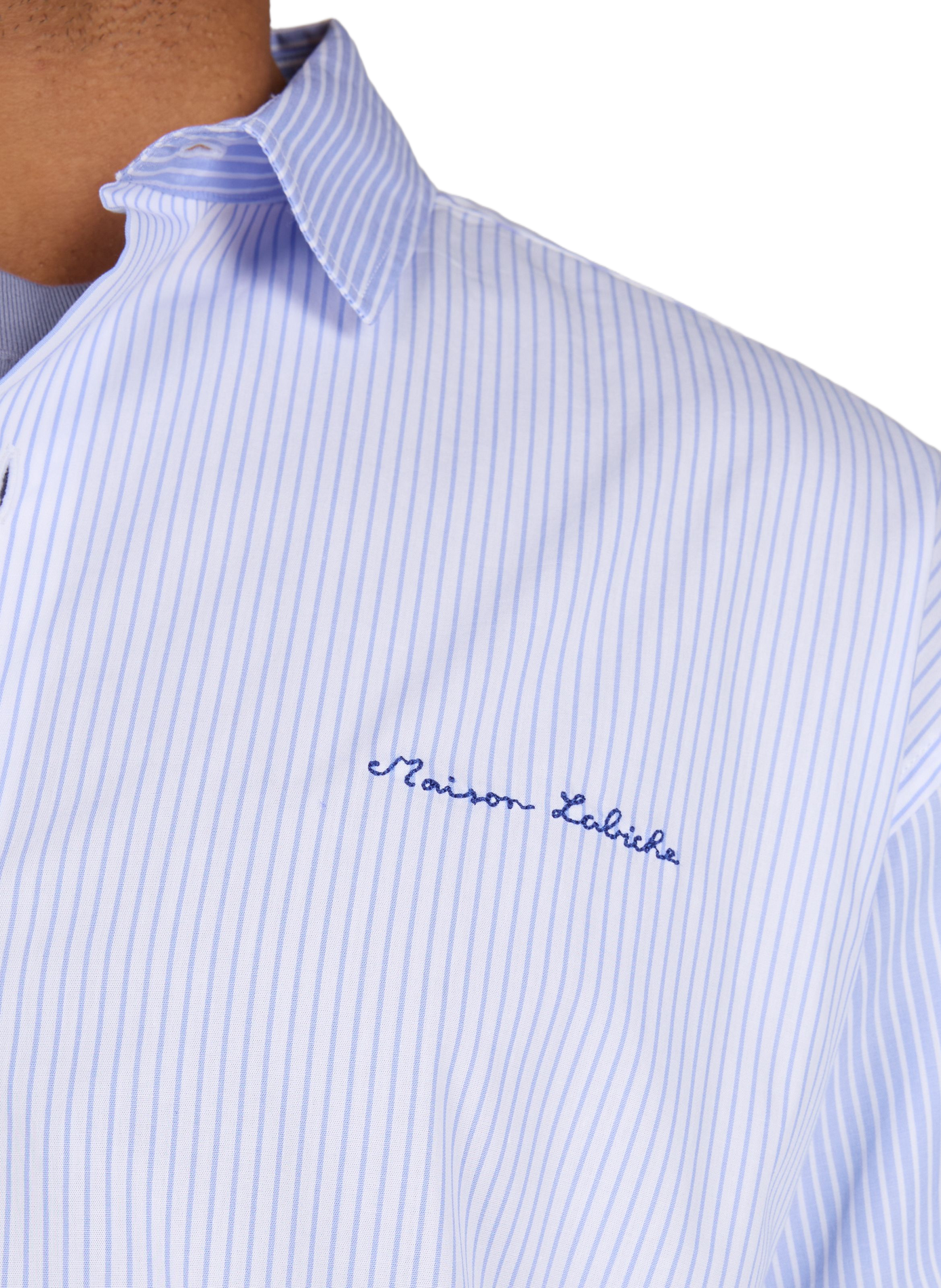 Breteuil striped cotton shirt MAISON LABICHE Blue