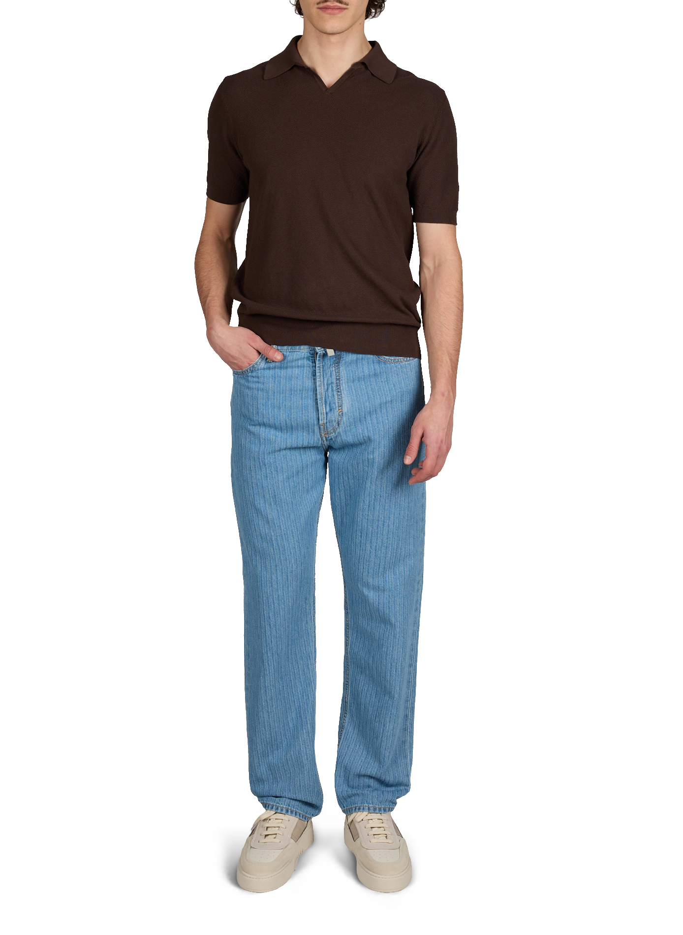 Polo en coton BOGLIOLI Marron