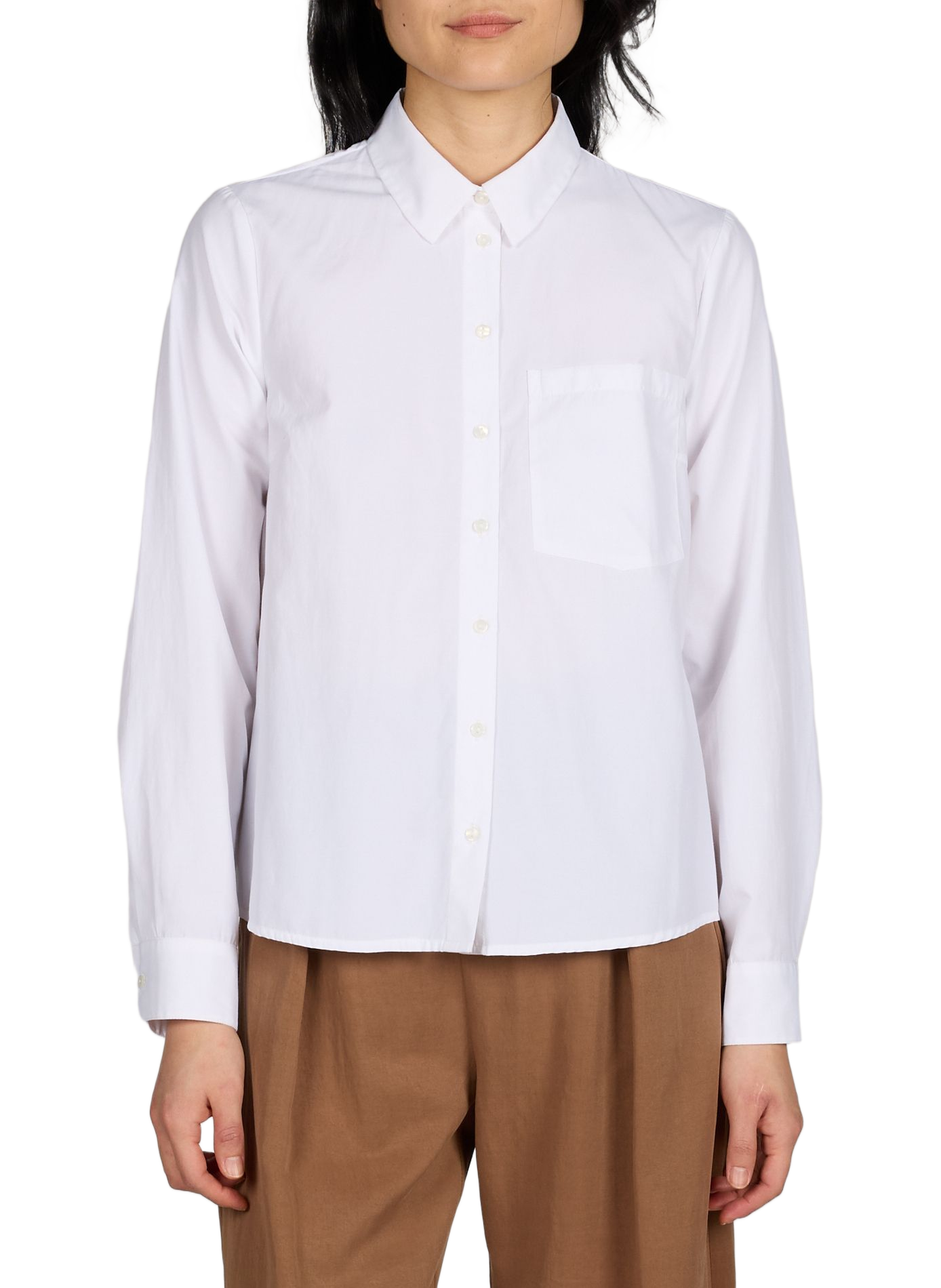 Chemise droite à col classique en coton mélangé VILA