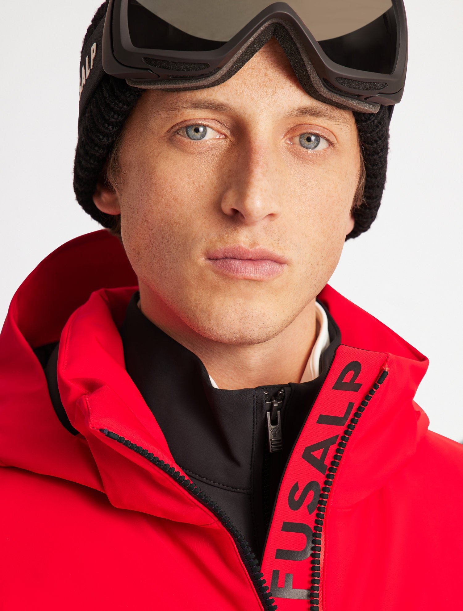 Veste de ski power col montant coupe regular FUSALP Rouge