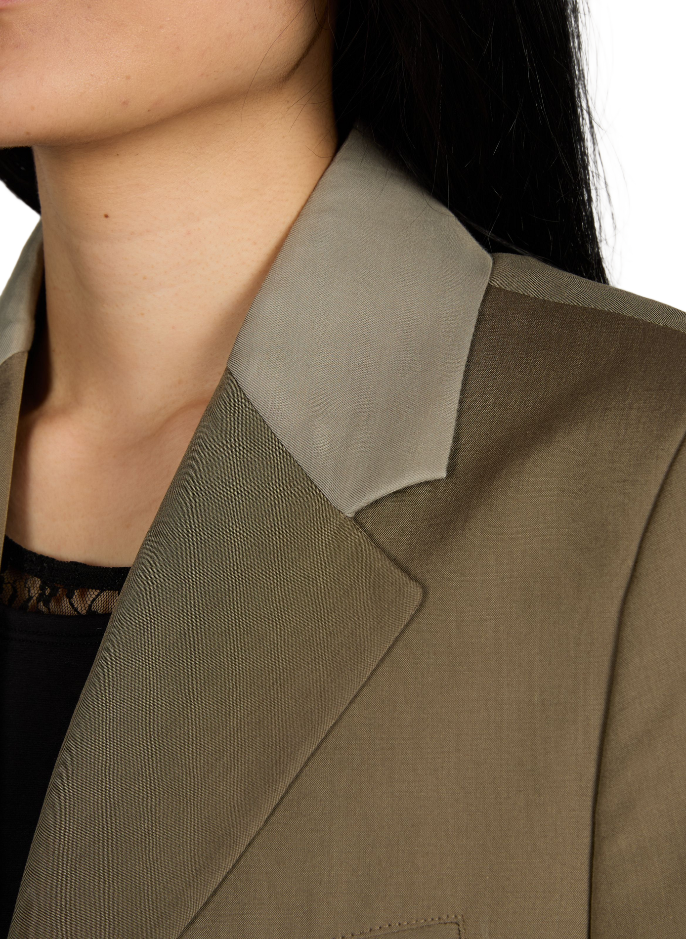 Wool and cotton blazer with satin lapel OUR LEGACY Green