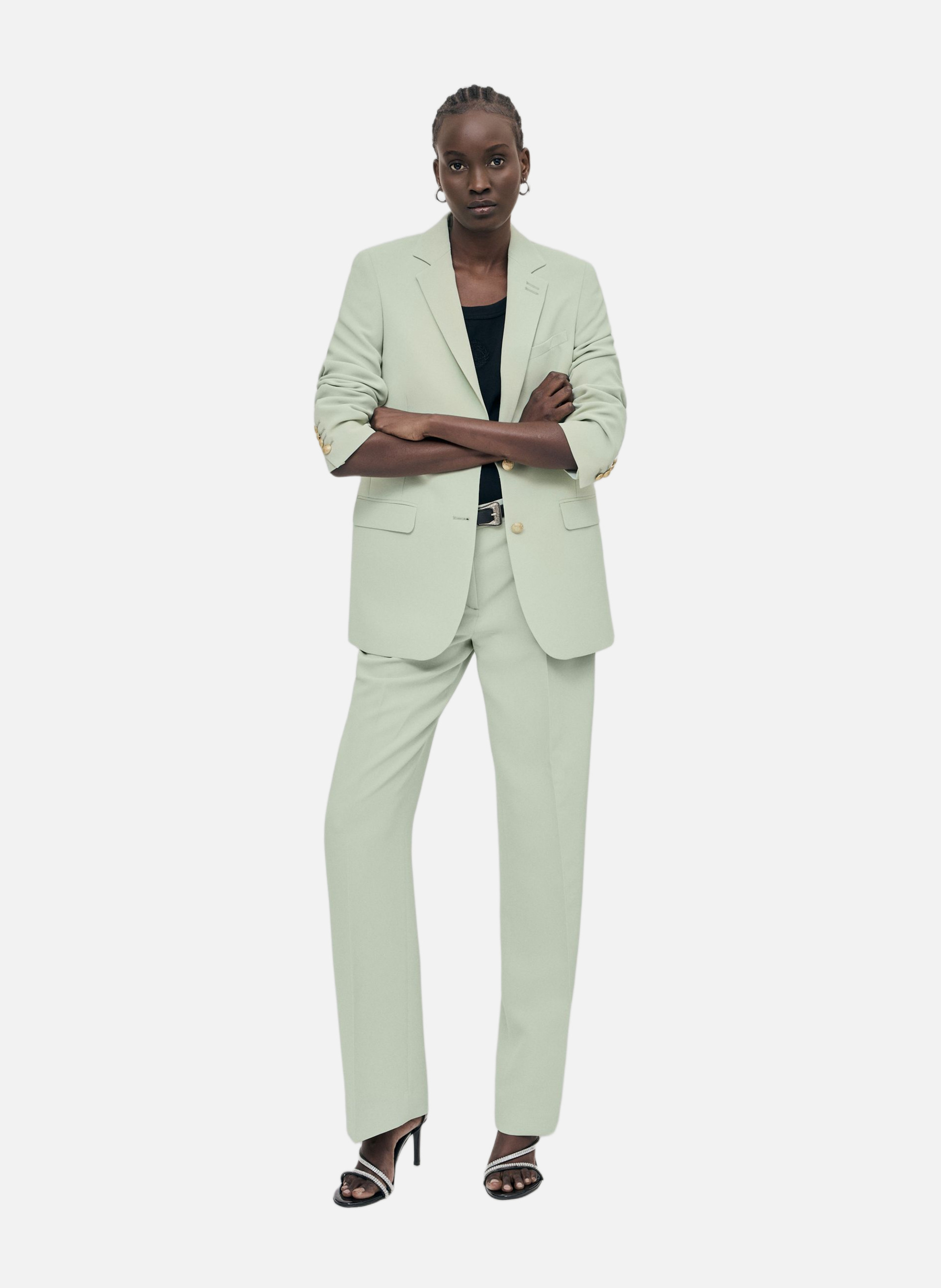 Veste de tailleur droite THE KOOPLES Vert