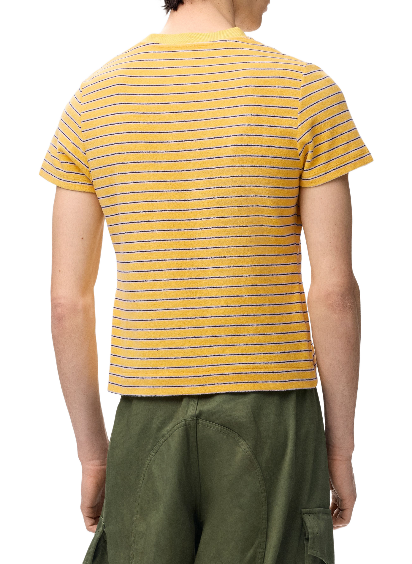 Striped t-shirt in blended cotton terry LOEWE Yellow