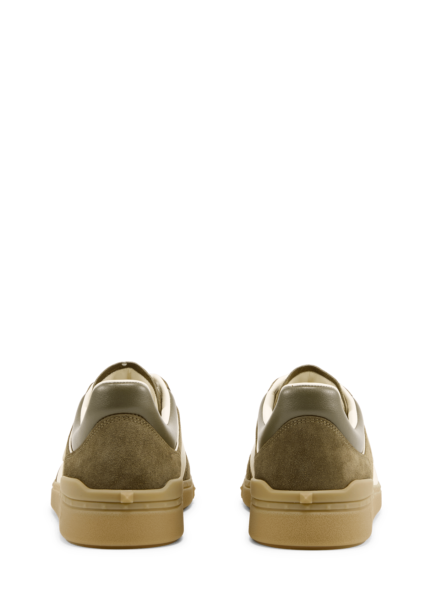 Low-top leather sneakers VALENTINO Khaki