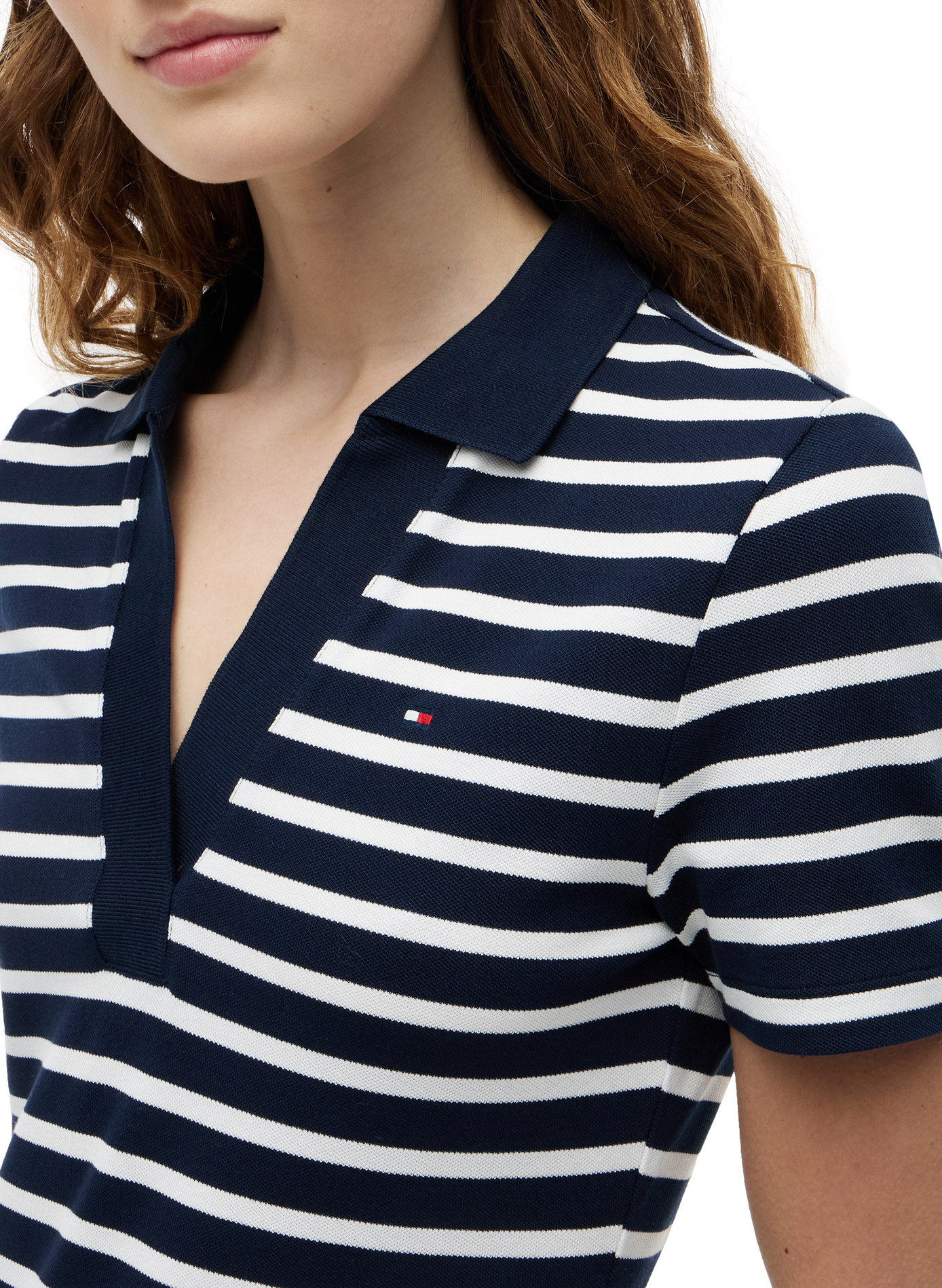 Short cotton polo dress TOMMY HILFIGER Multicolour