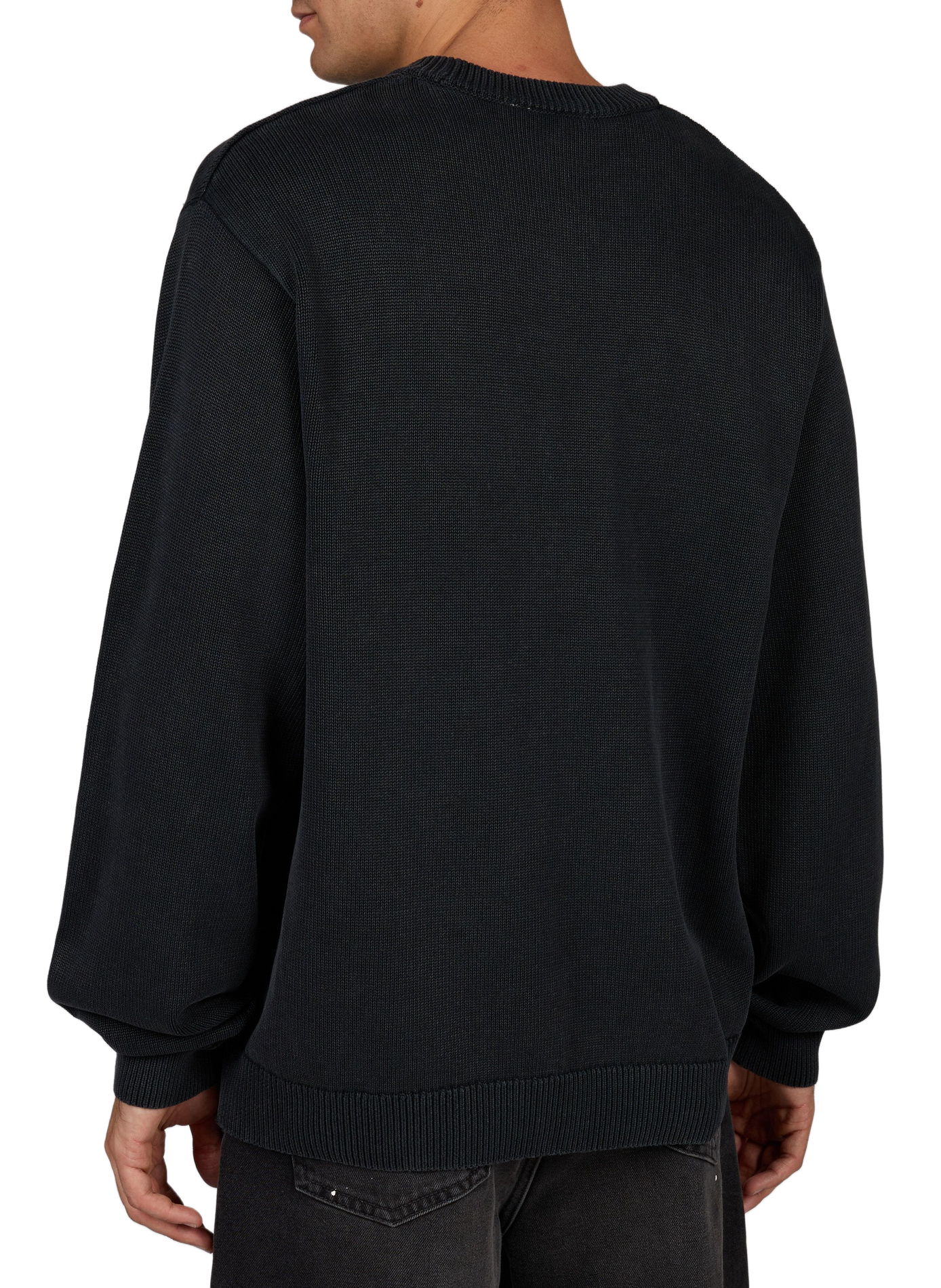 Pull droit à logo en maille de coton CARHARTT WIP Noir