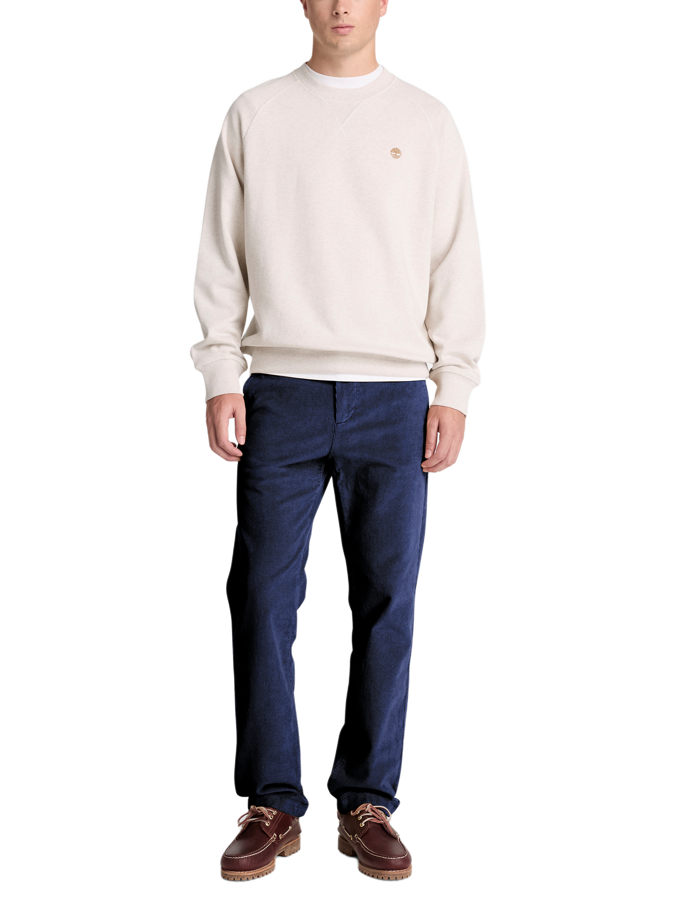 Pantalon droit en coton mélangé côtelé TIMBERLAND Blau