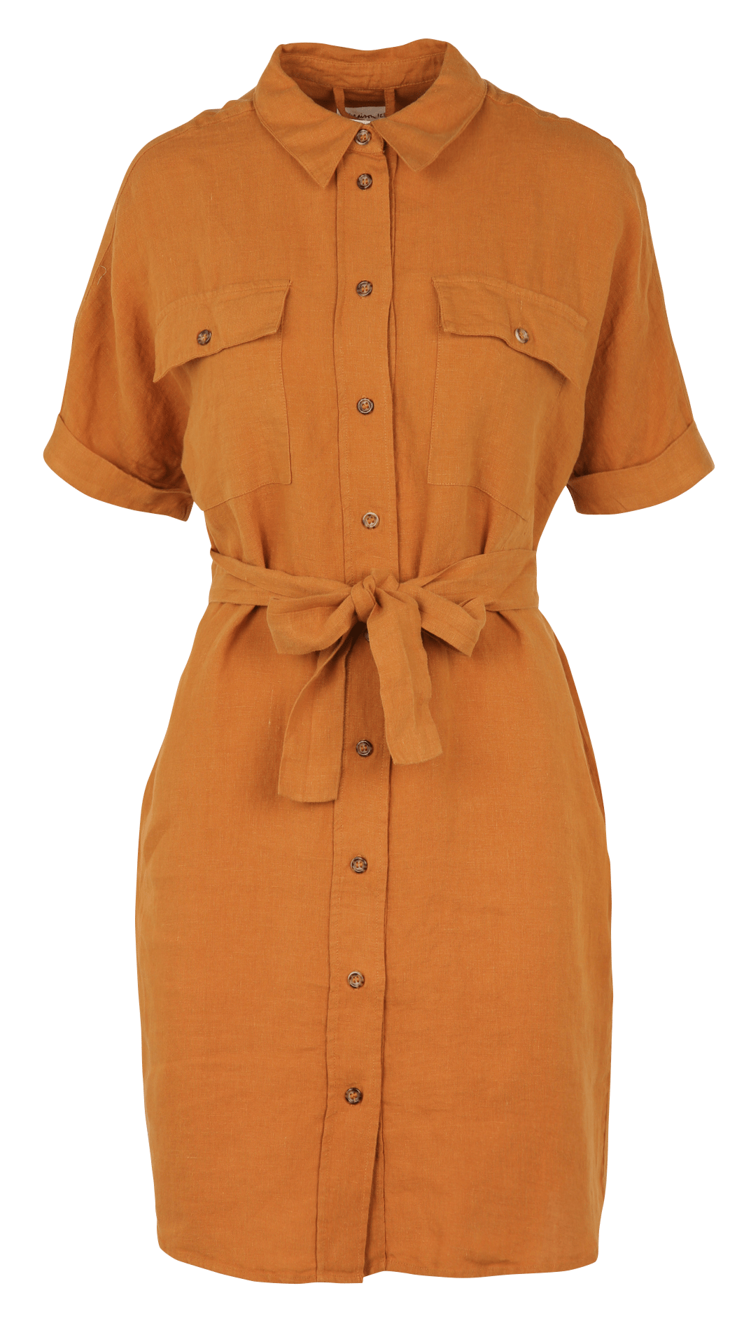 Robe chemise col classique en lin laya MAISON 123 Doré