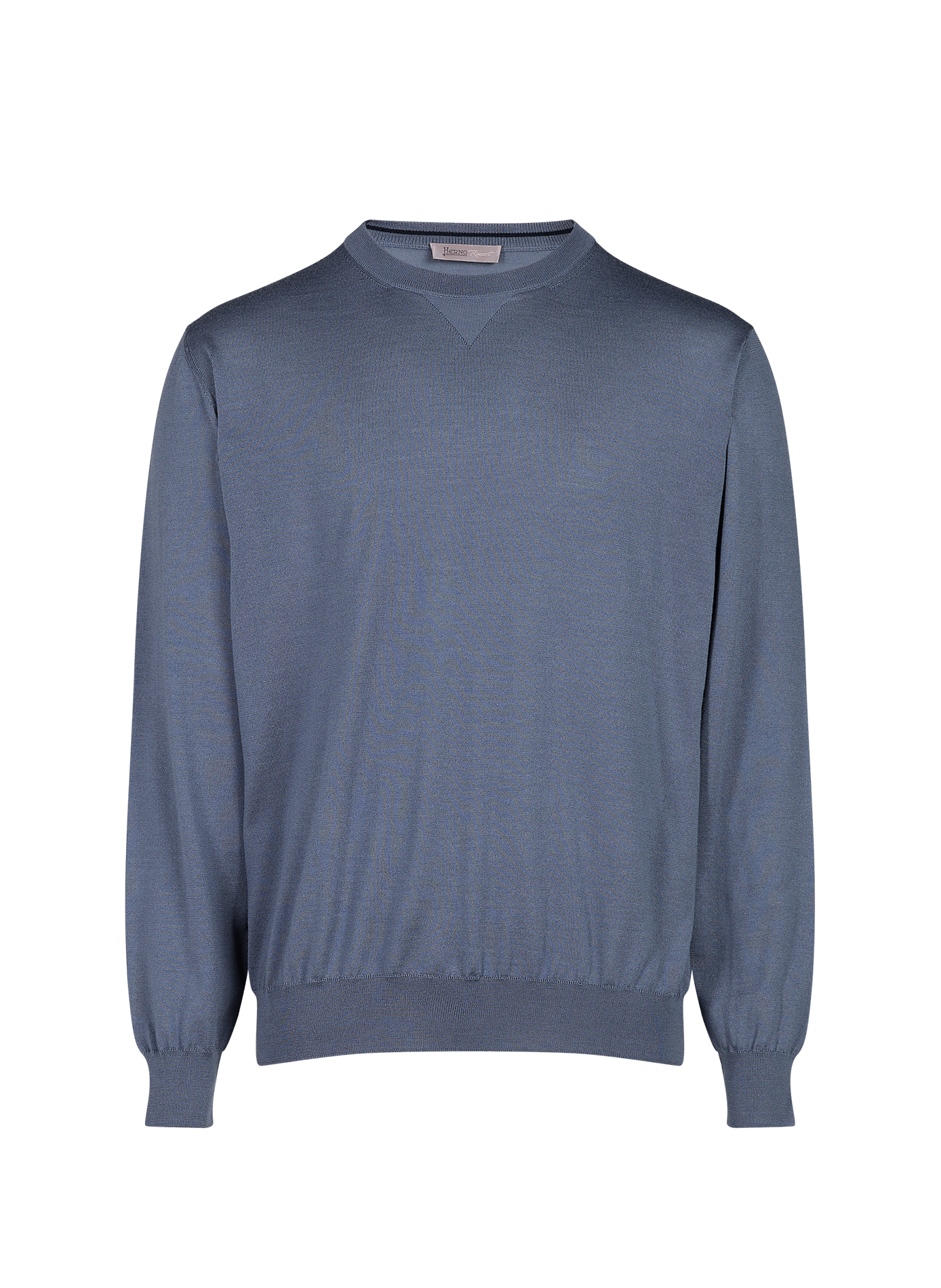 Wool and silk solid color sweater HERNO Blue