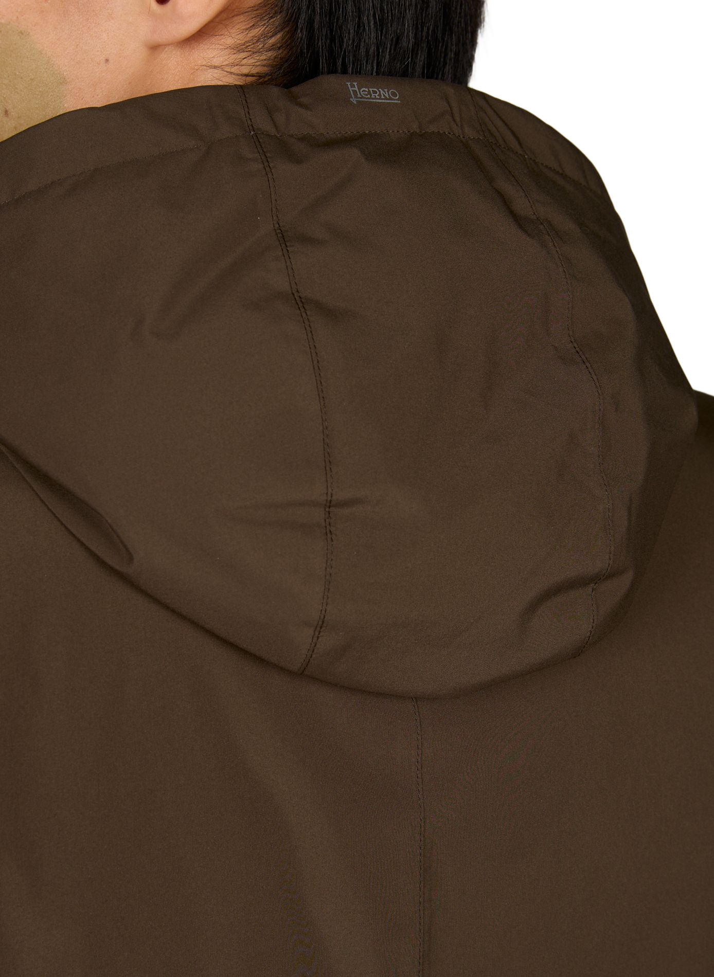 Straight hooded parka HERNO Brown