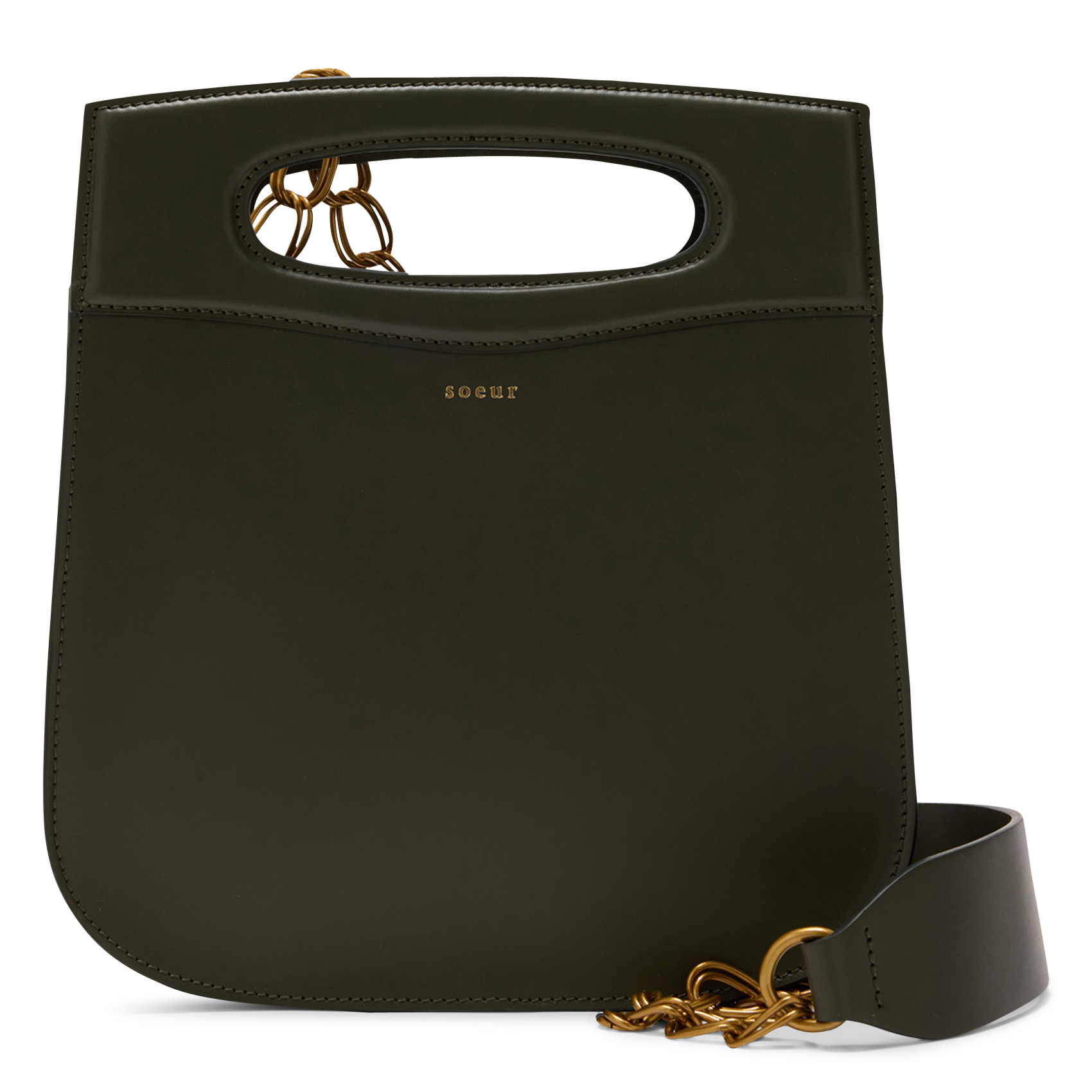 Sac bandoulière en cuir de vachette cheri SOEUR Vert