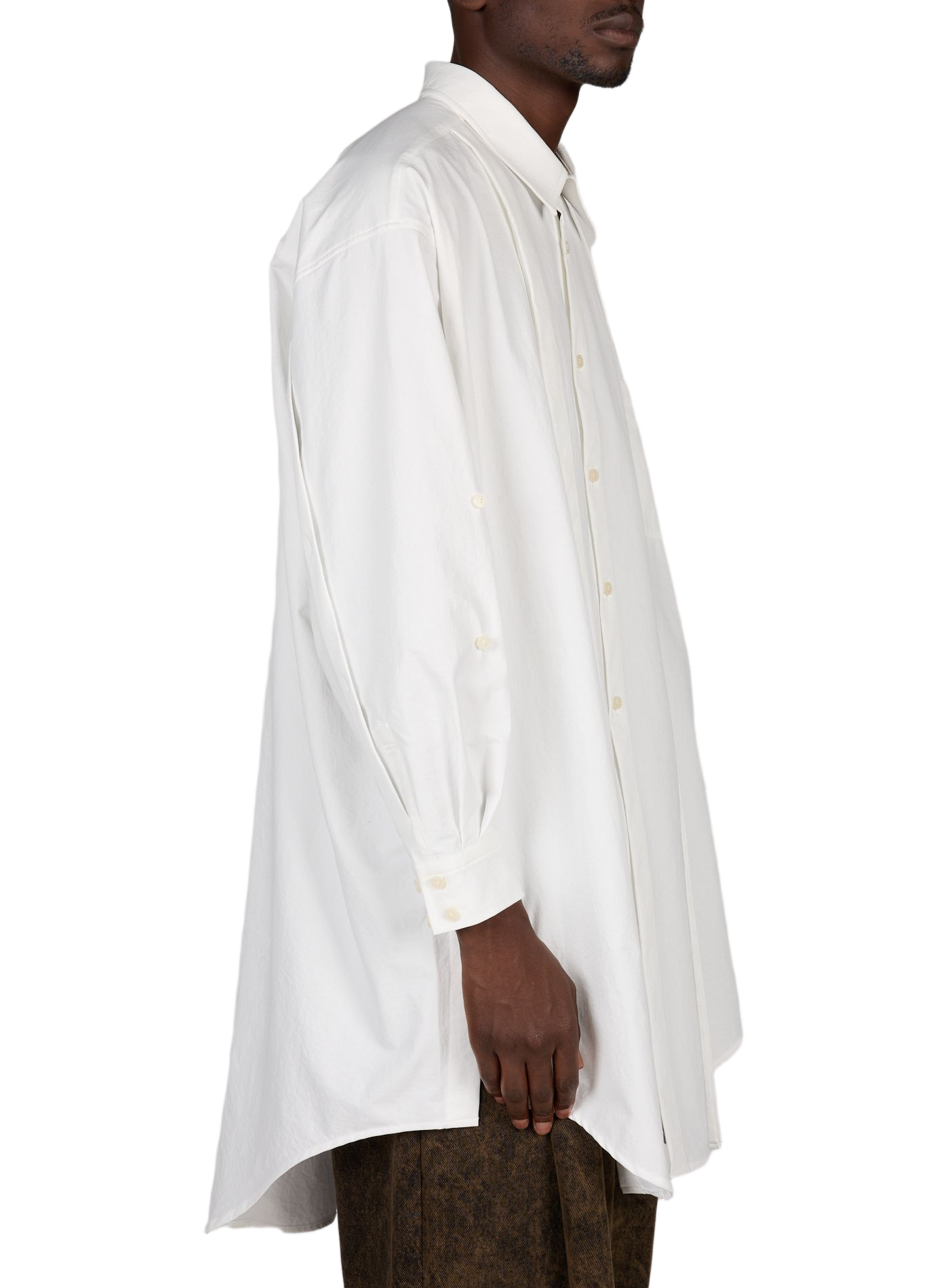Wide multifunctional detachable shirt | White WANSIE Men