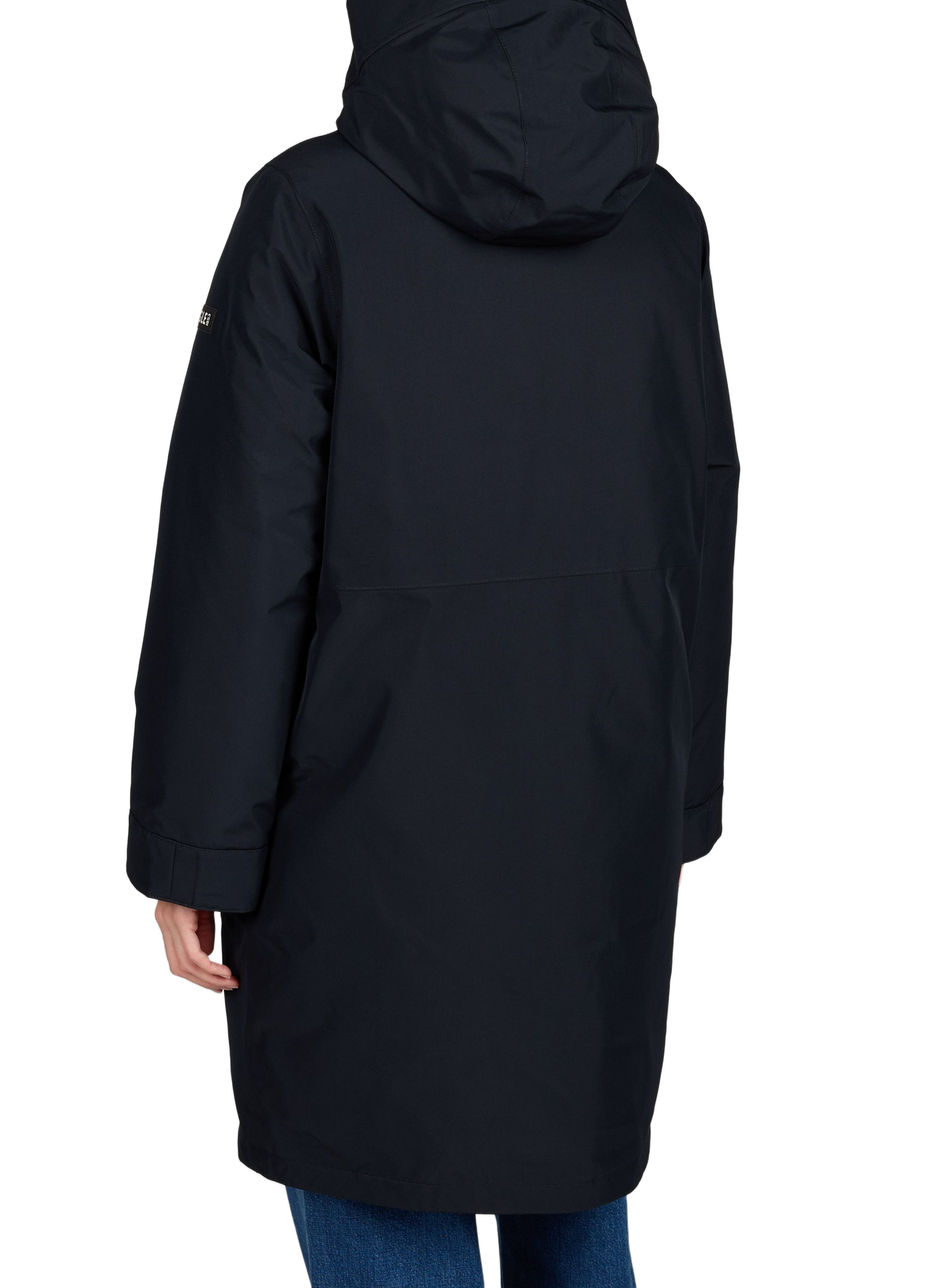 Parka droite col montant à capuche AIGLE Noir