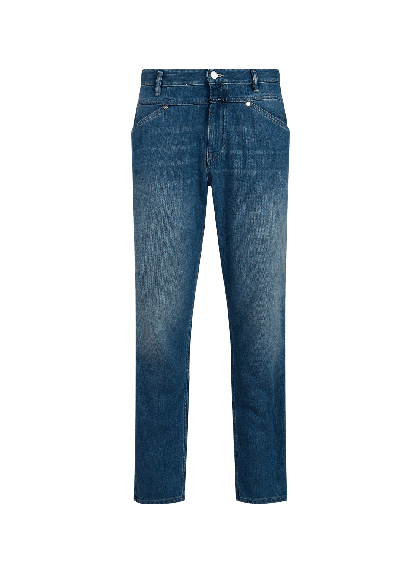 Straight-cut cotton-blend jeans  CLOSED Blue