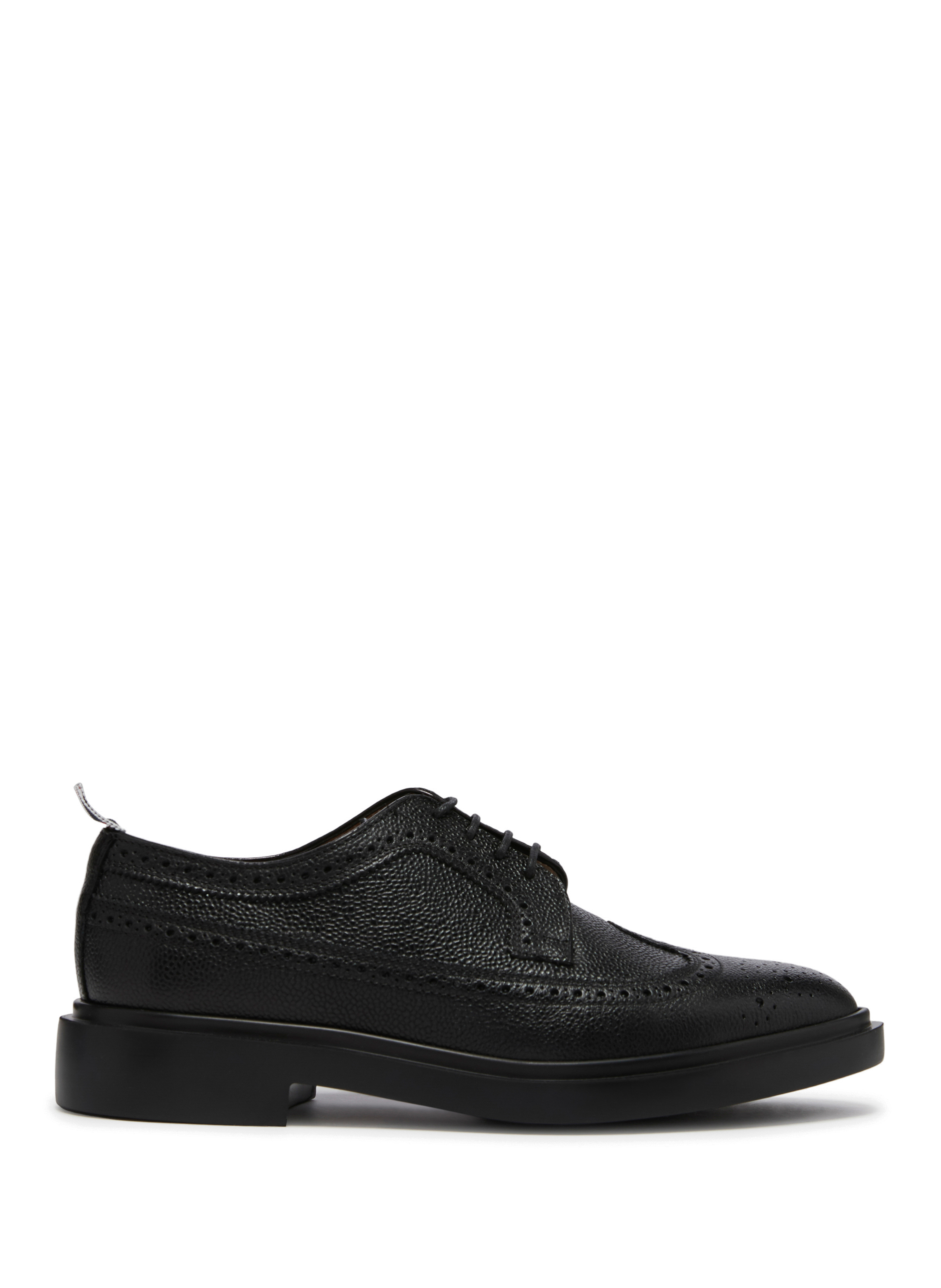 THOM BROWNE Grained leather Brogues Black