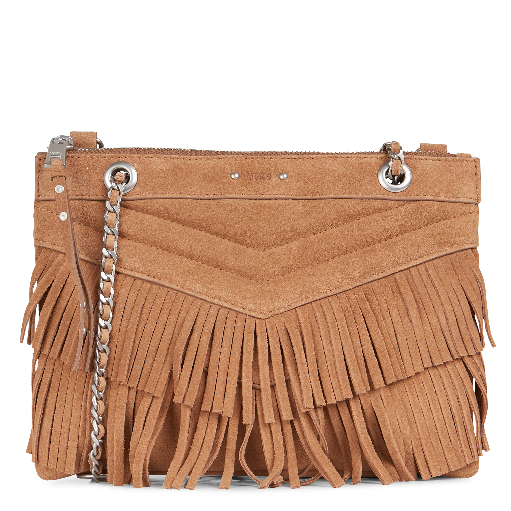 Pochette à bandoulière en cuir velours