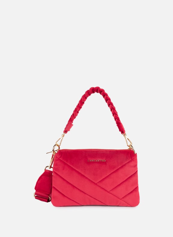 Pochette - velvet matelassé Rouge by LANCASTER LANCASTER Pochette - velvet matelassé Rouge
