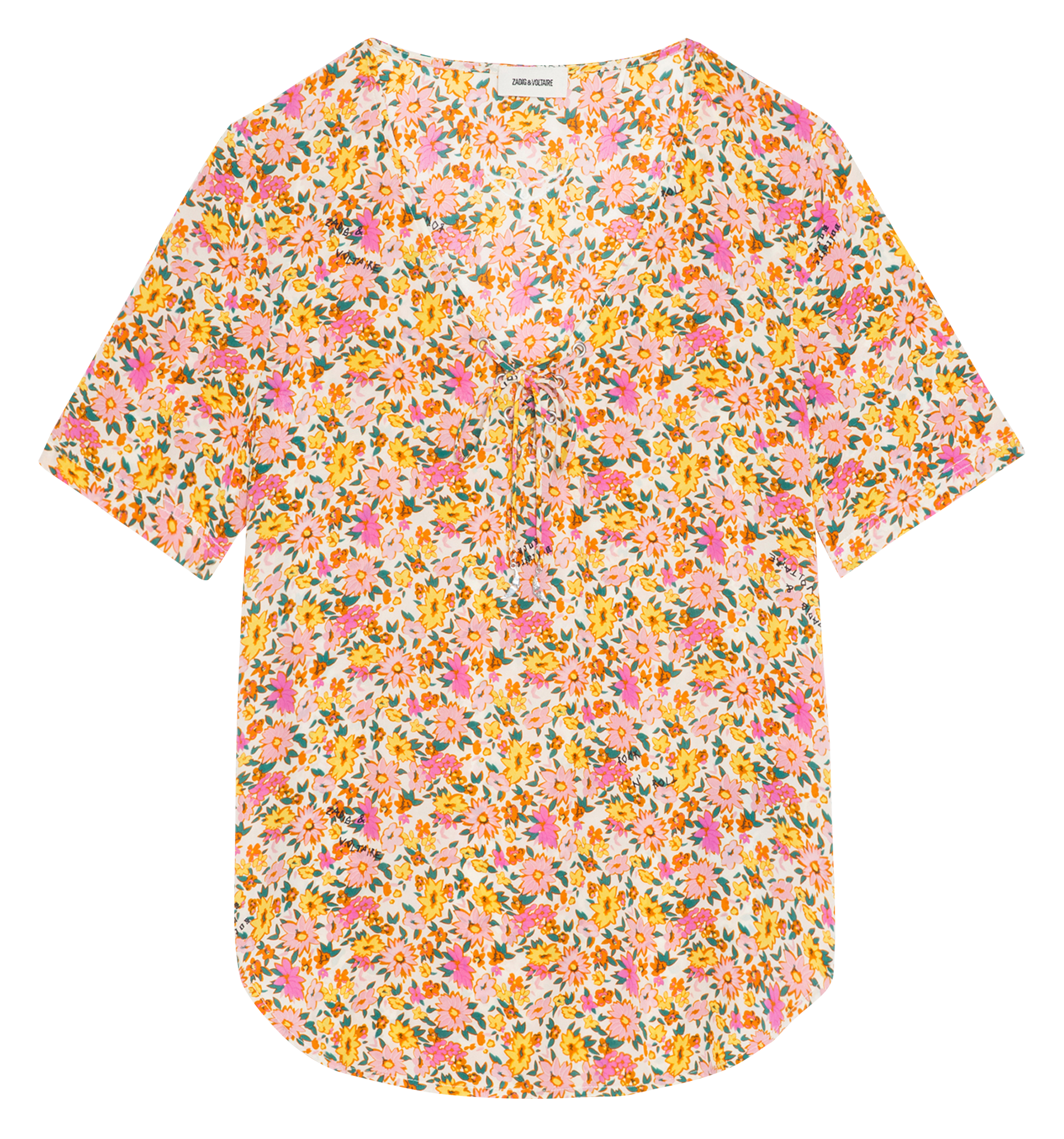 Top droit imprimé terzo ZADIG&VOLTAIRE Blanc