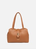 M tote bag - Top Double  Camel - in - orange