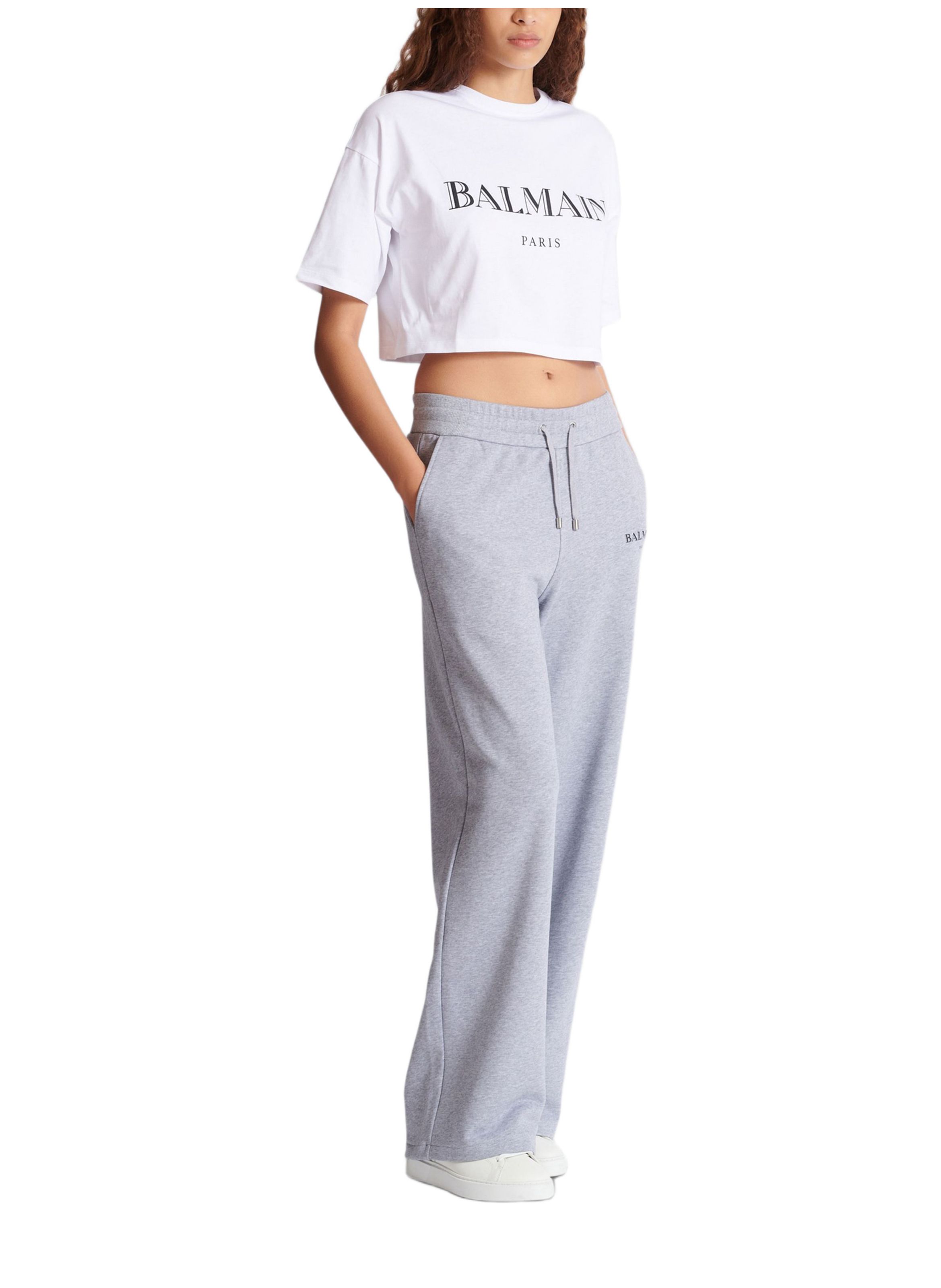 Pantalon sportswear en jersey BALMAIN Gris