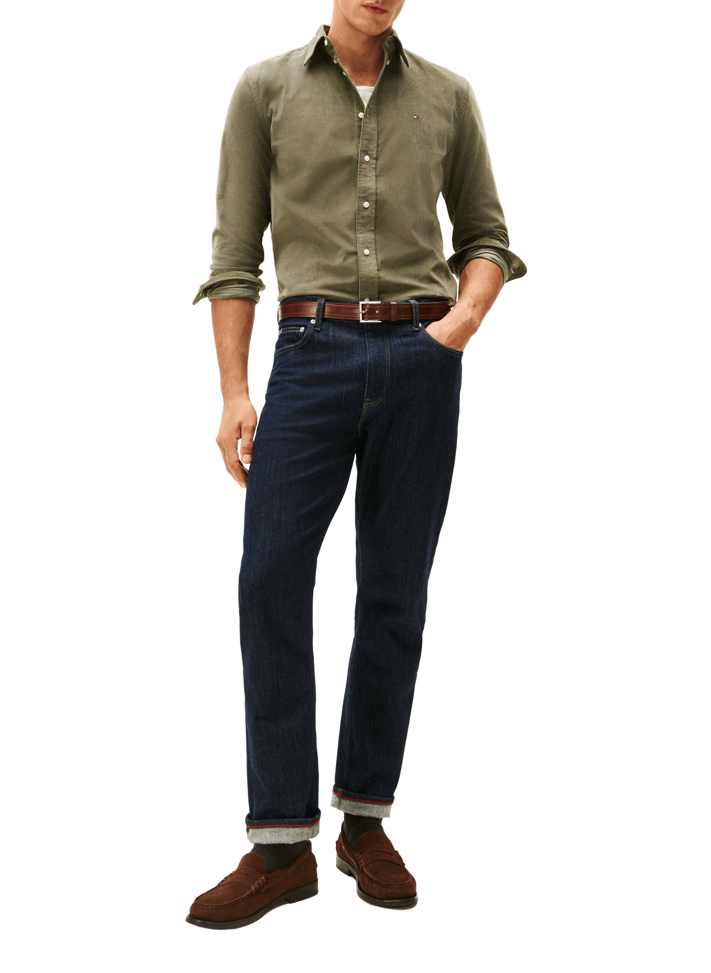 Cotton shirt TOMMY HILFIGER Green