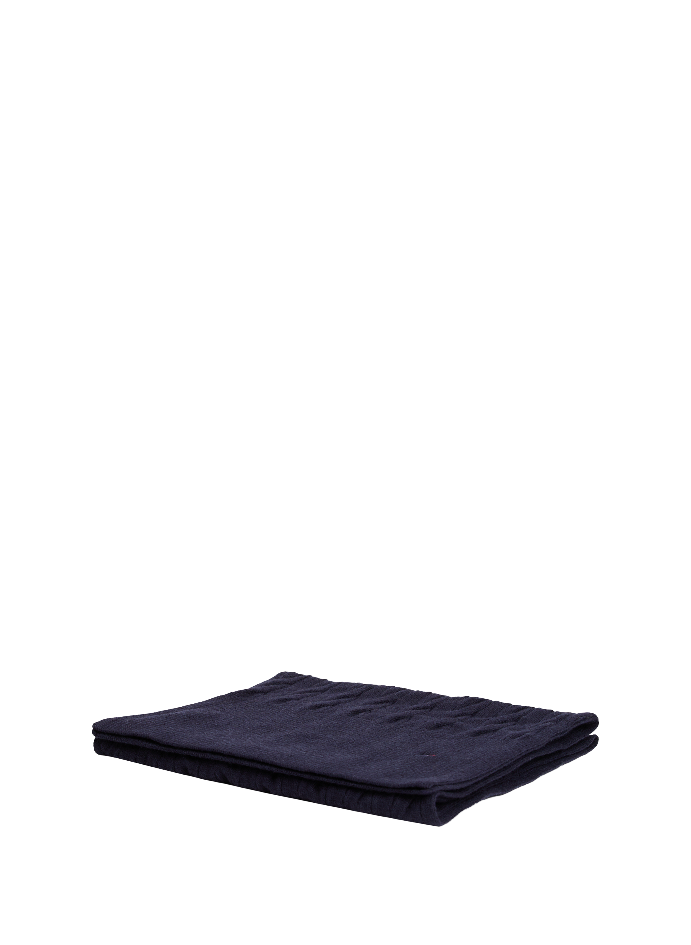 Twisted cable knit wool blend scarf TOMMY HILFIGER Blue