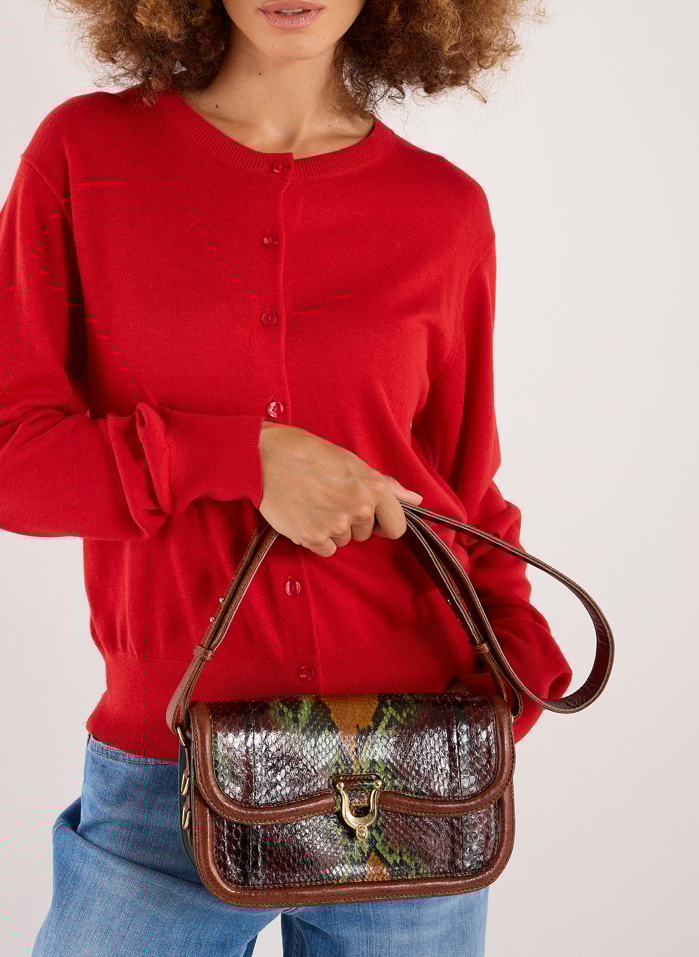 Sac à bandoulière Manon en cuir CLARIS VIROT Multicolore