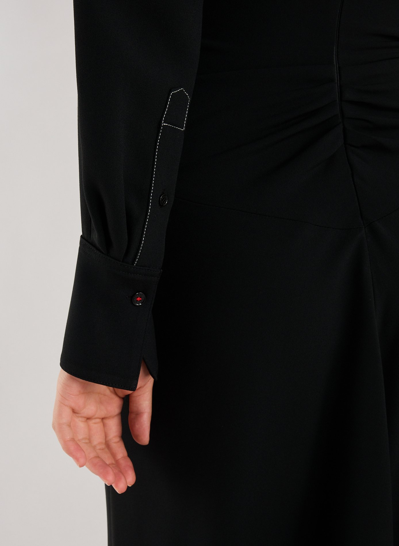 Fitted midi dress with collar VICTORIA BECKHAM Black
