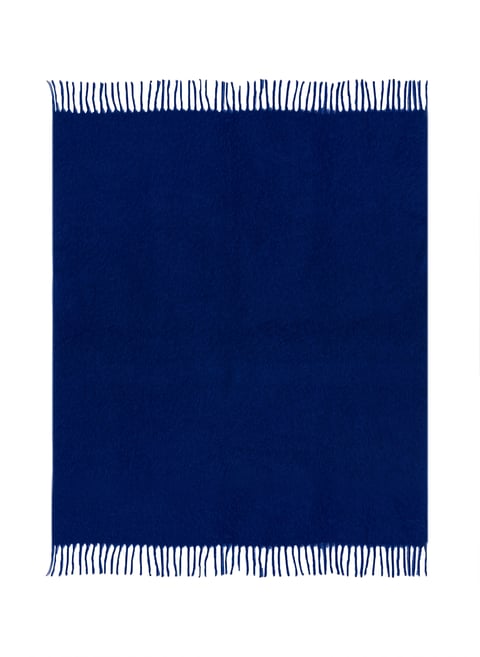 Plaid en mohair uni BleuAU PRINTEMPS PARIS Plaid en mohair uni BleuAU PRINTEMPS PARIS