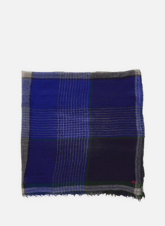 Wool check scarf Multicolour by MOISMONT MOISMONT Wool check scarf Multicolour