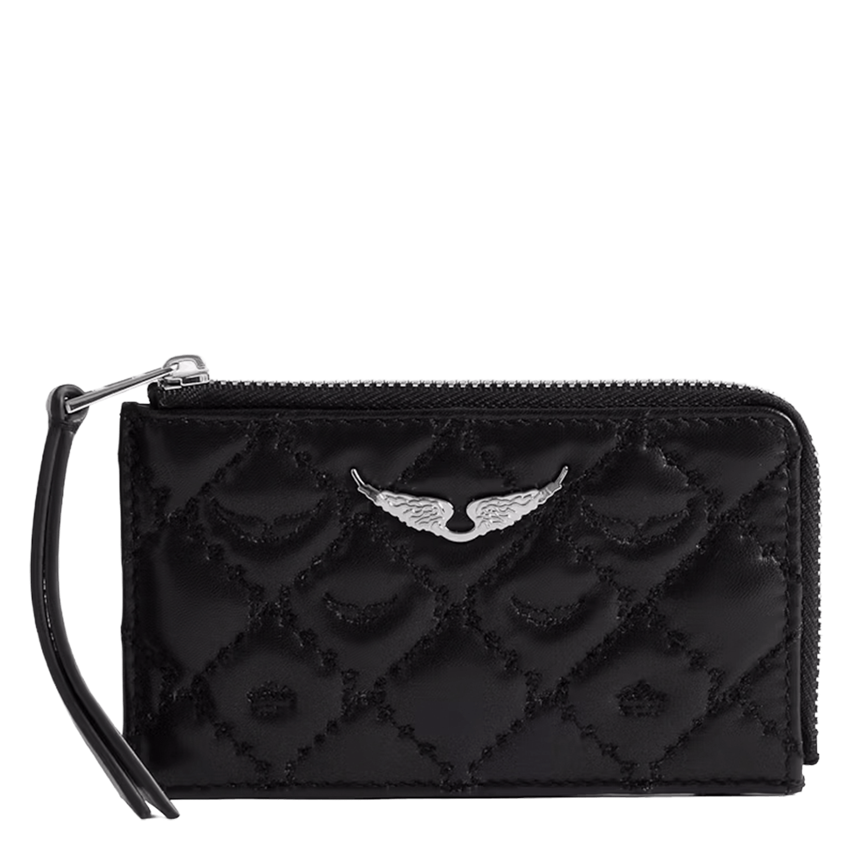 Porte-cartes en cuir matelassé zv card ZADIG&VOLTAIRE Noir