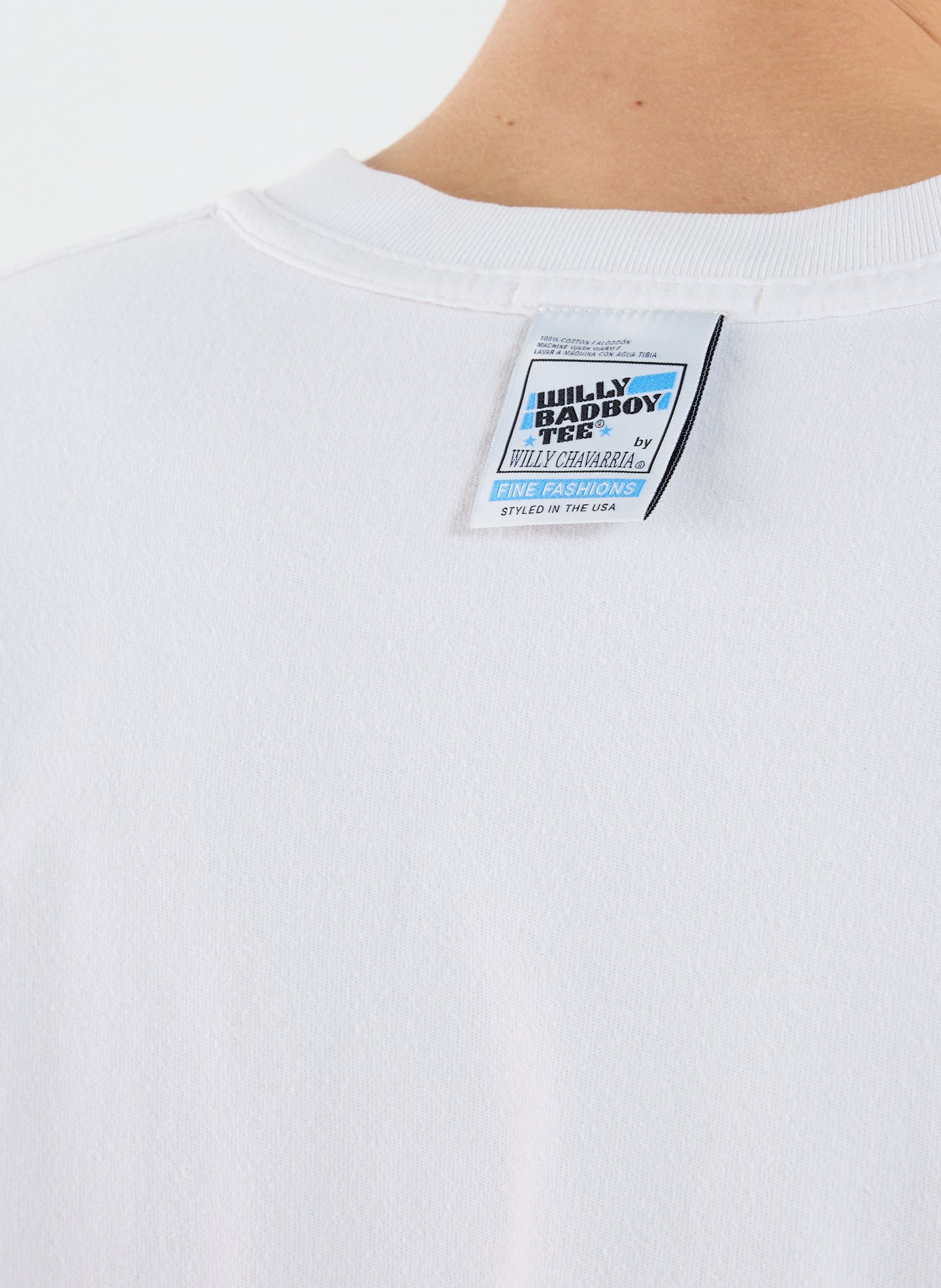 Pull large à col rond en coton WILLY CHAVARRIA Blanc