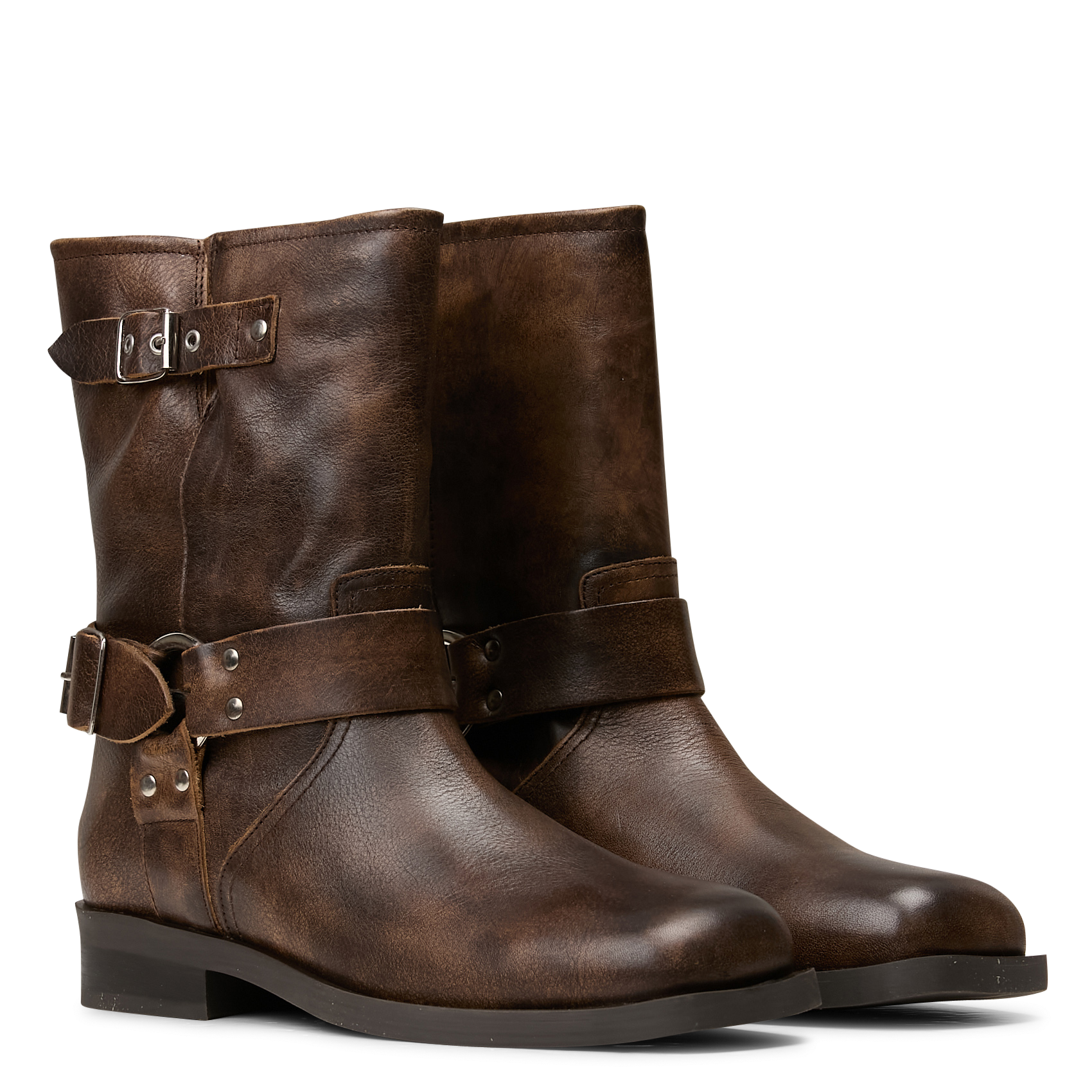 Bottines en cuir IKKS Marron