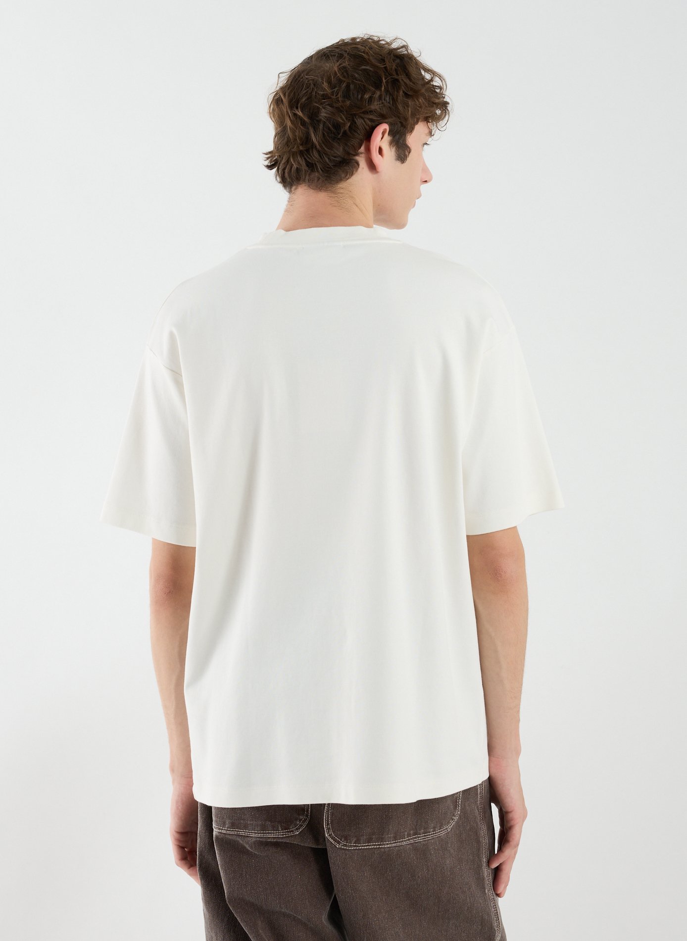 T-Shirt ample sérigraphié en coton DROLE DE MONSIEUR Beige