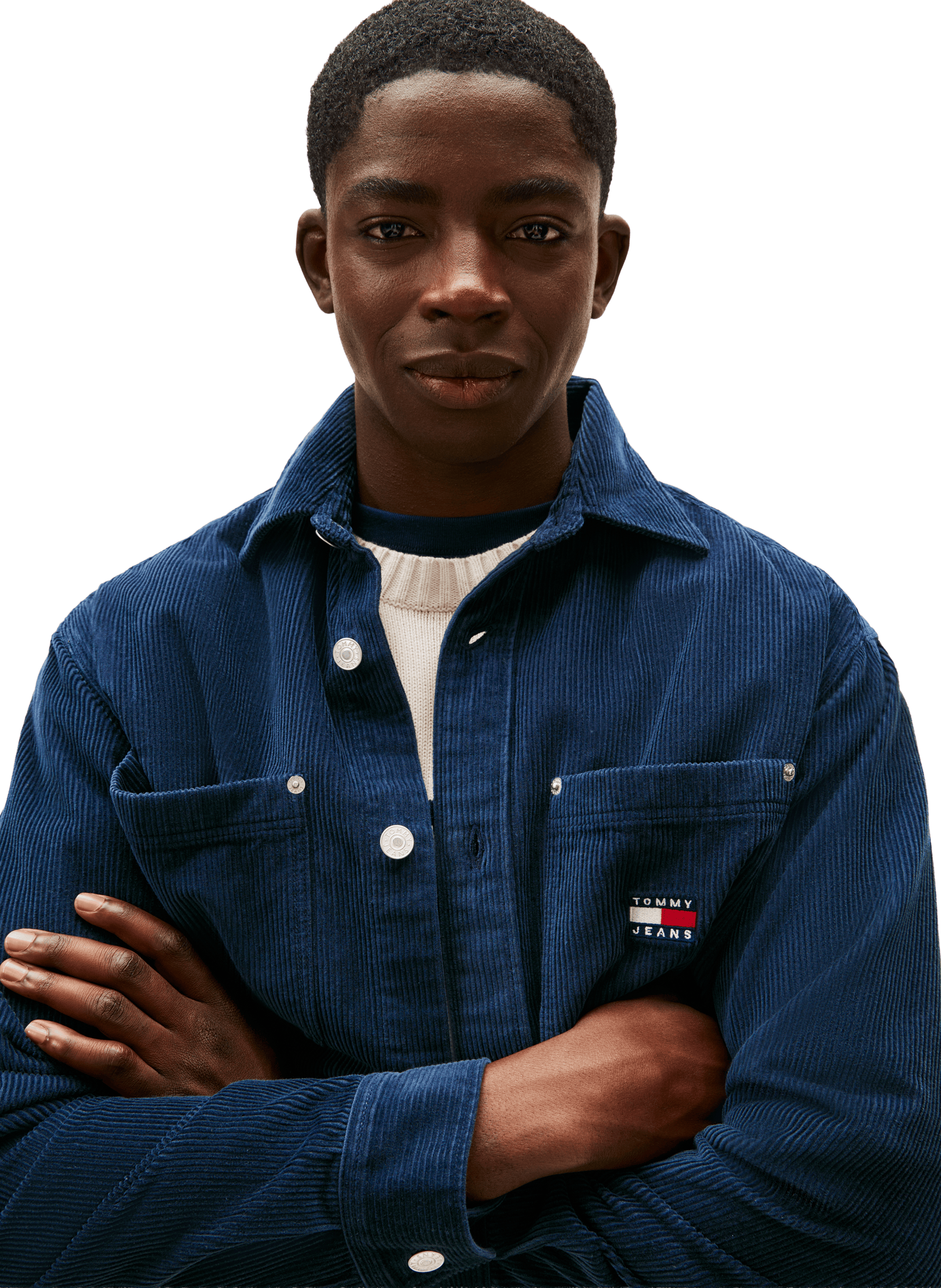 Cotton corduroy shirt TOMMY HILFIGER Blue