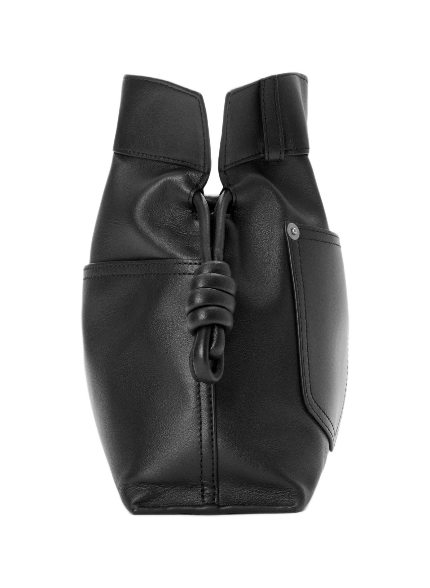 Flamenco clutch moyen Panta en cuir de veau brillantFlamenco clutch moyen Panta en cuir de veau brillant LOEWE Noir