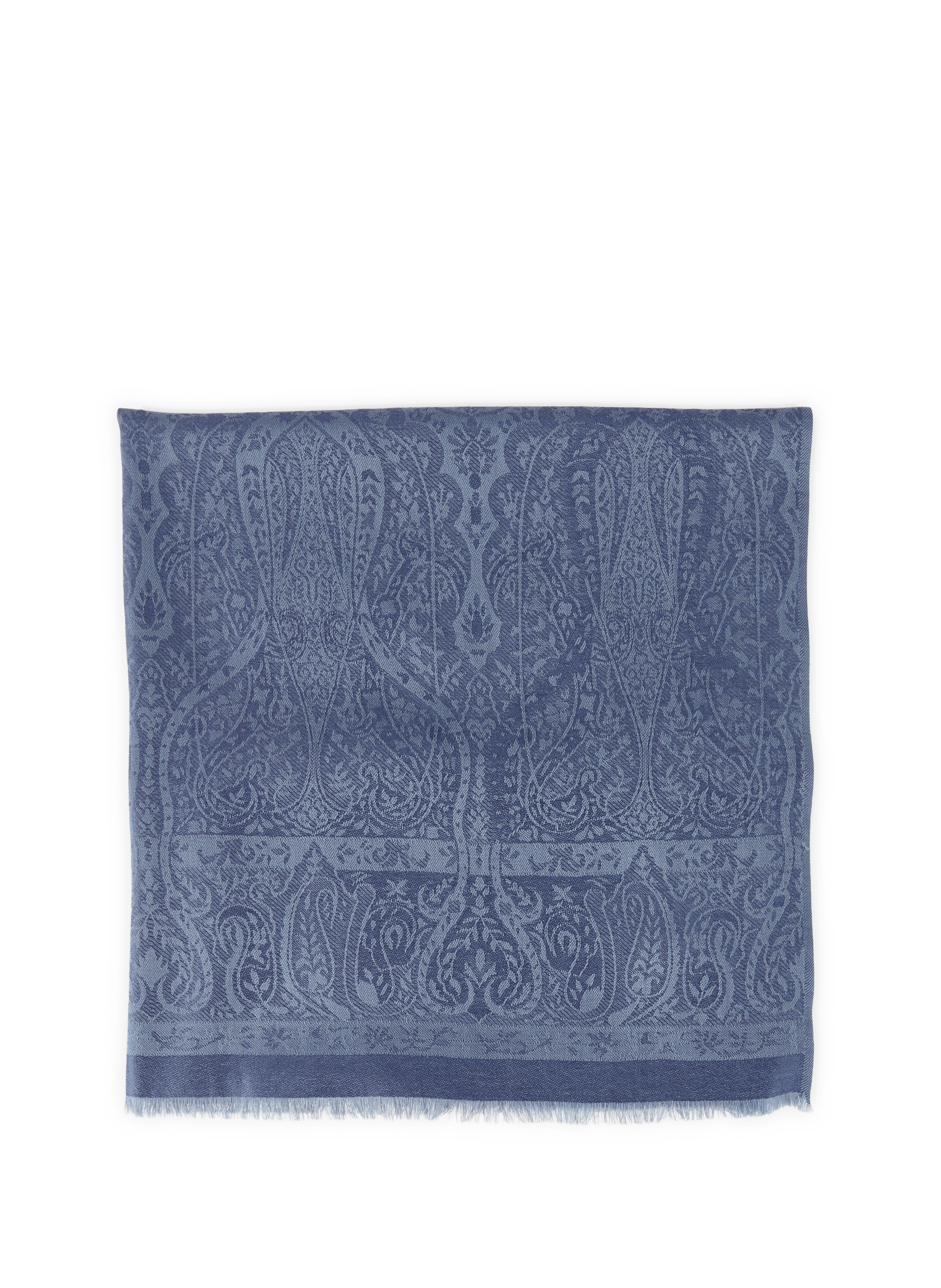 Wool and silk scarf PETRUSSE Blue